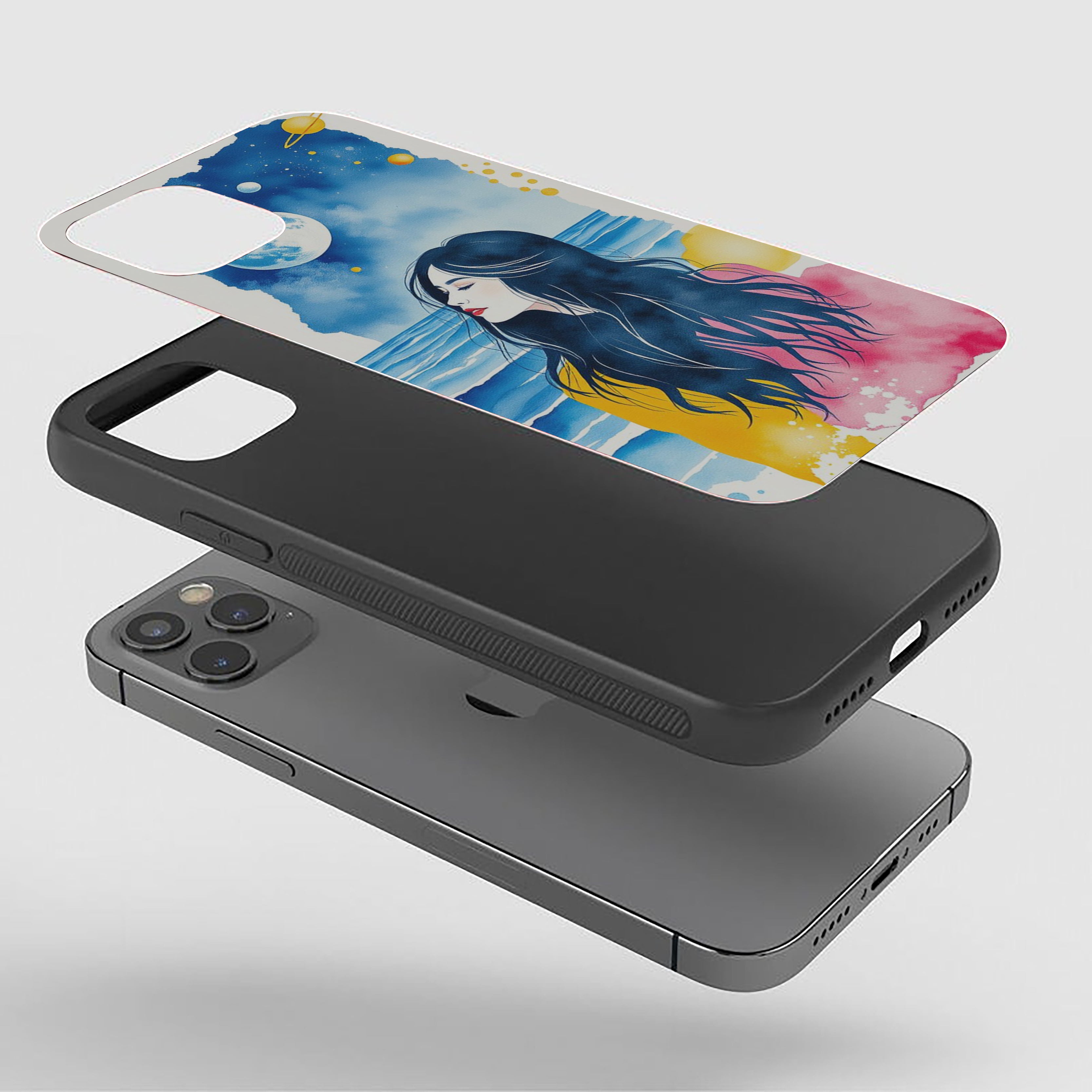 Girl In A Peaceful Atmosphere Silicone Armored Phone Case