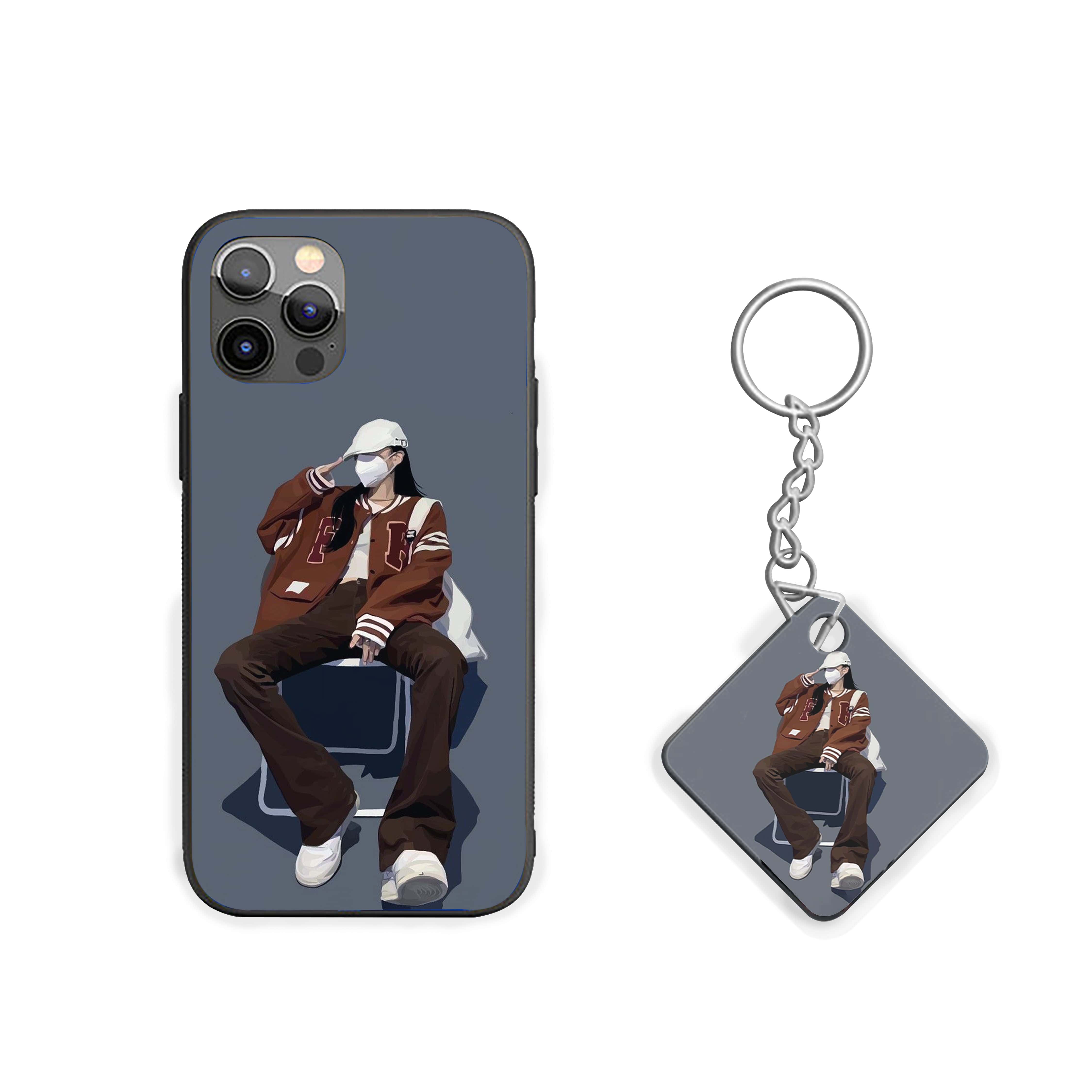 Girl With Mask Silicone Armored Phone Case