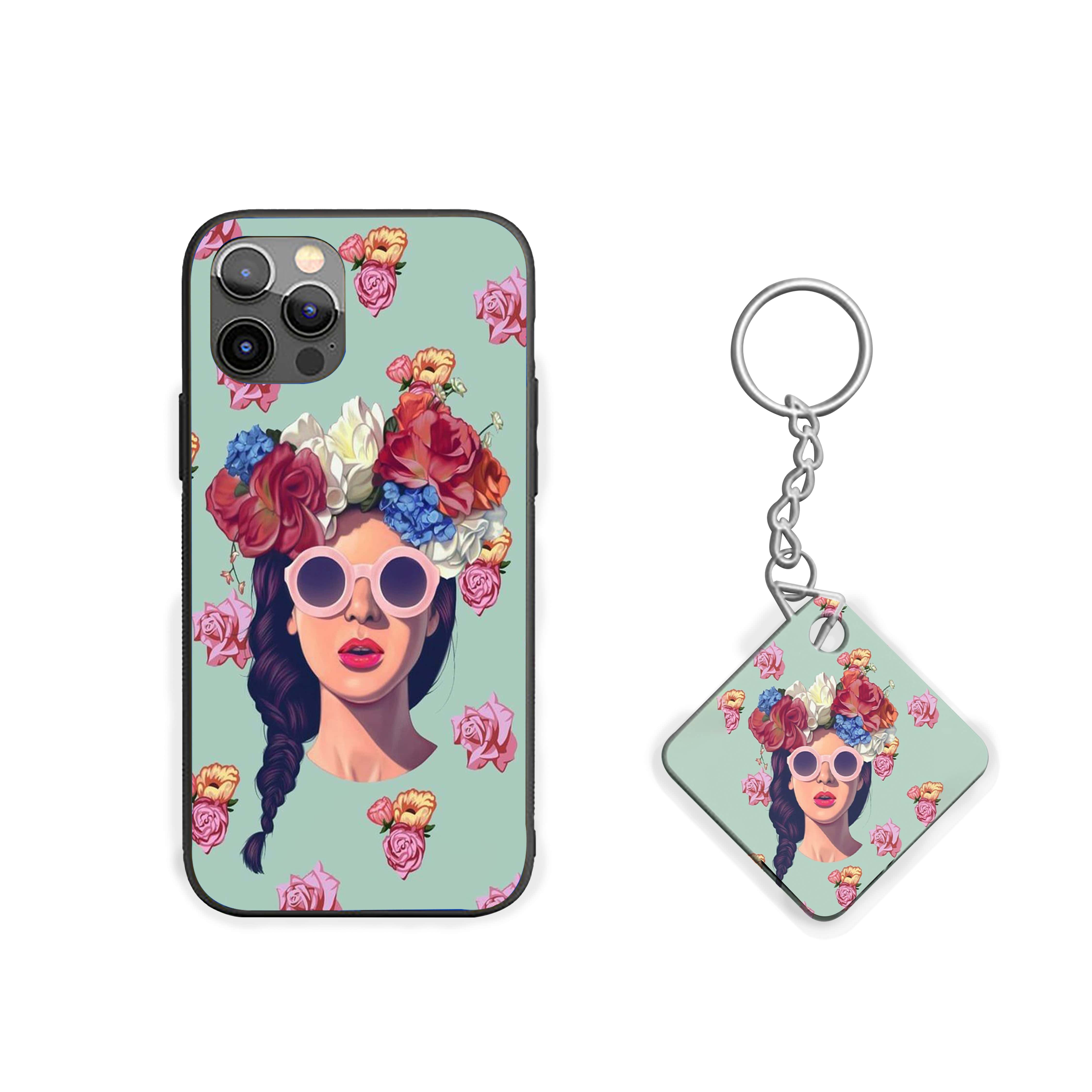 Modern Girl With Floweral Hair Style Girls Silicone Armored Phone Case