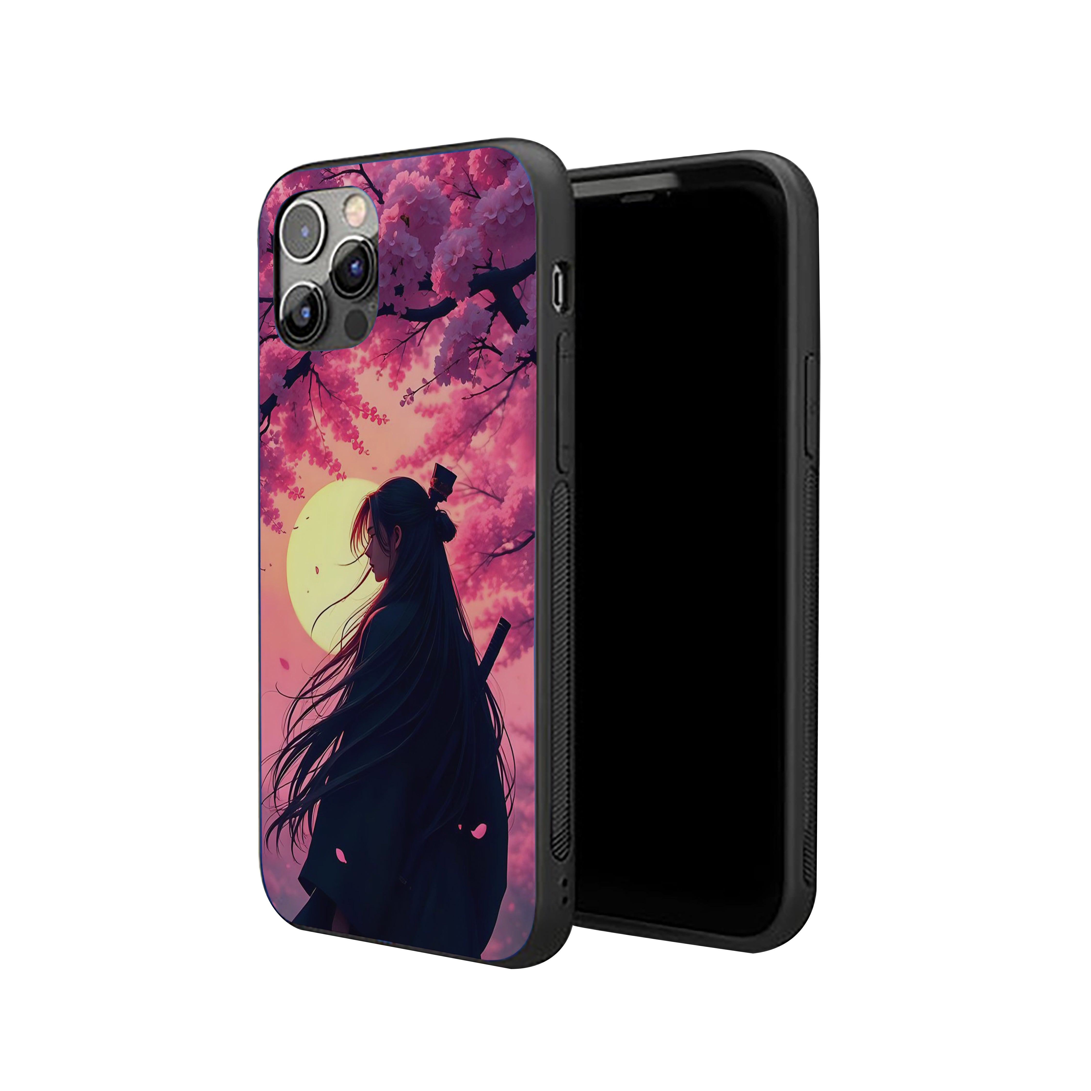 Sad Girl In Moon Light Silicone Armored Phone Case