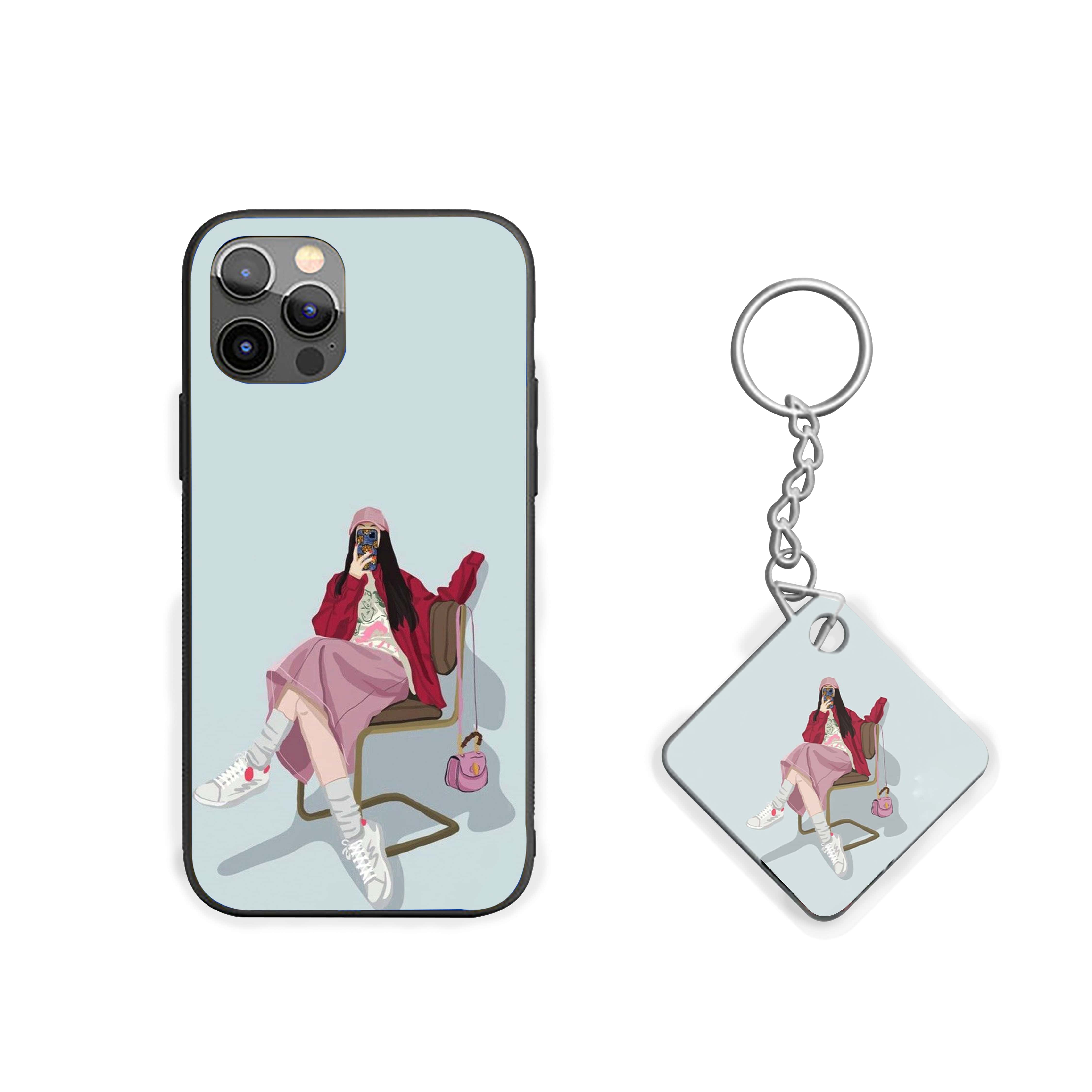 Girl Clicking A Selfie Silicone Armored Phone Case