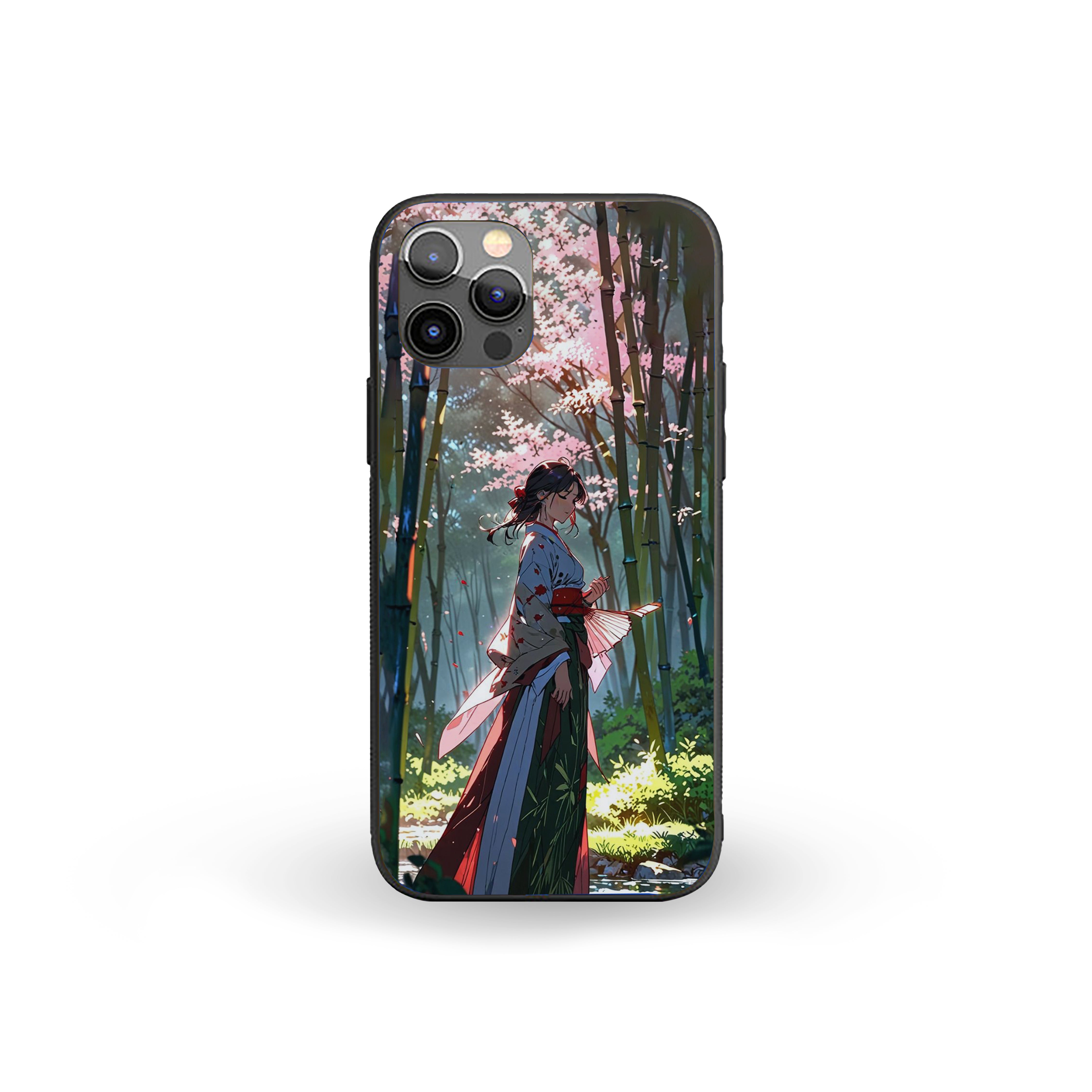 Bamboo Forest Girls Silicone Armored Phone Case