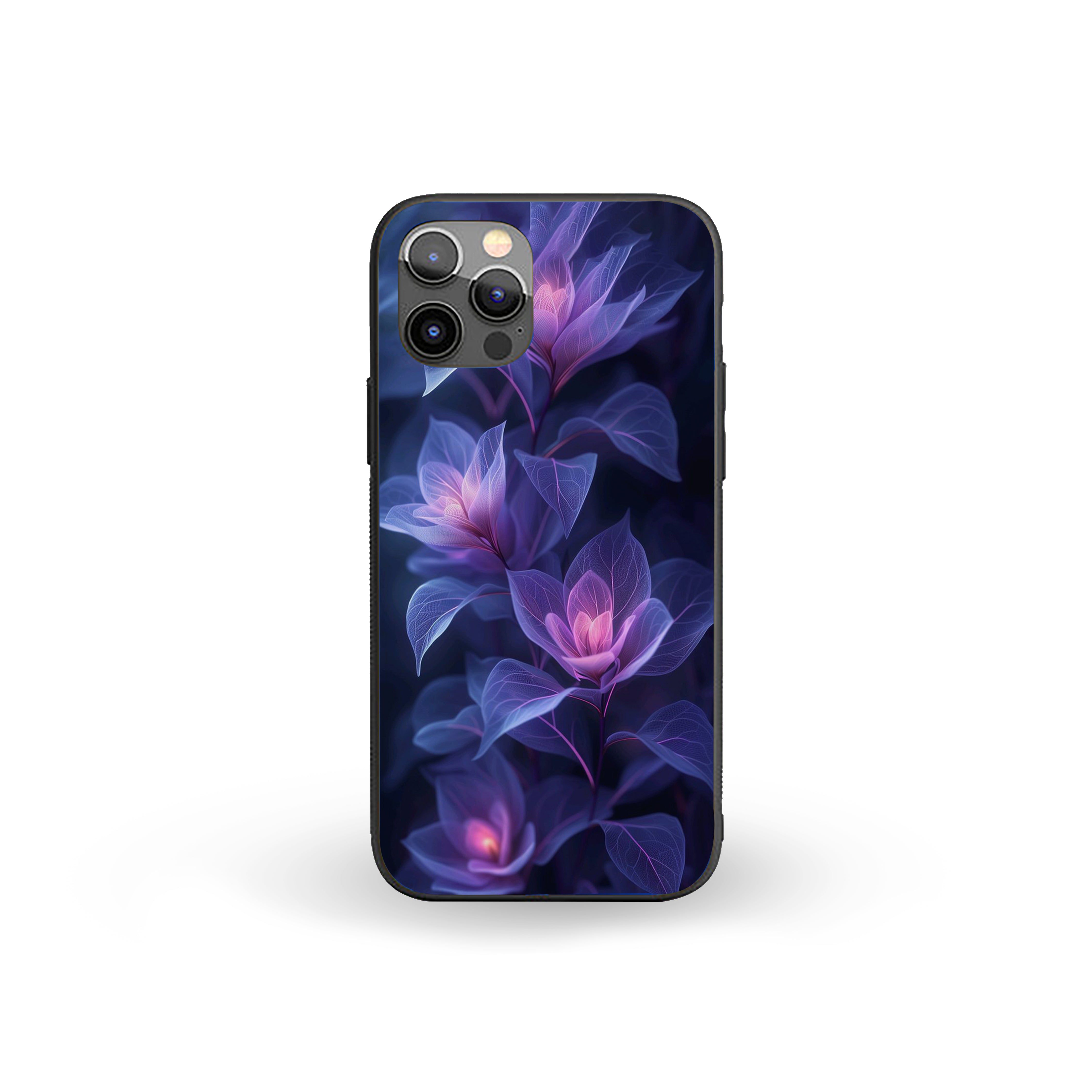 Purple And Pink Flowers Girls Silicone Armored Phone Case