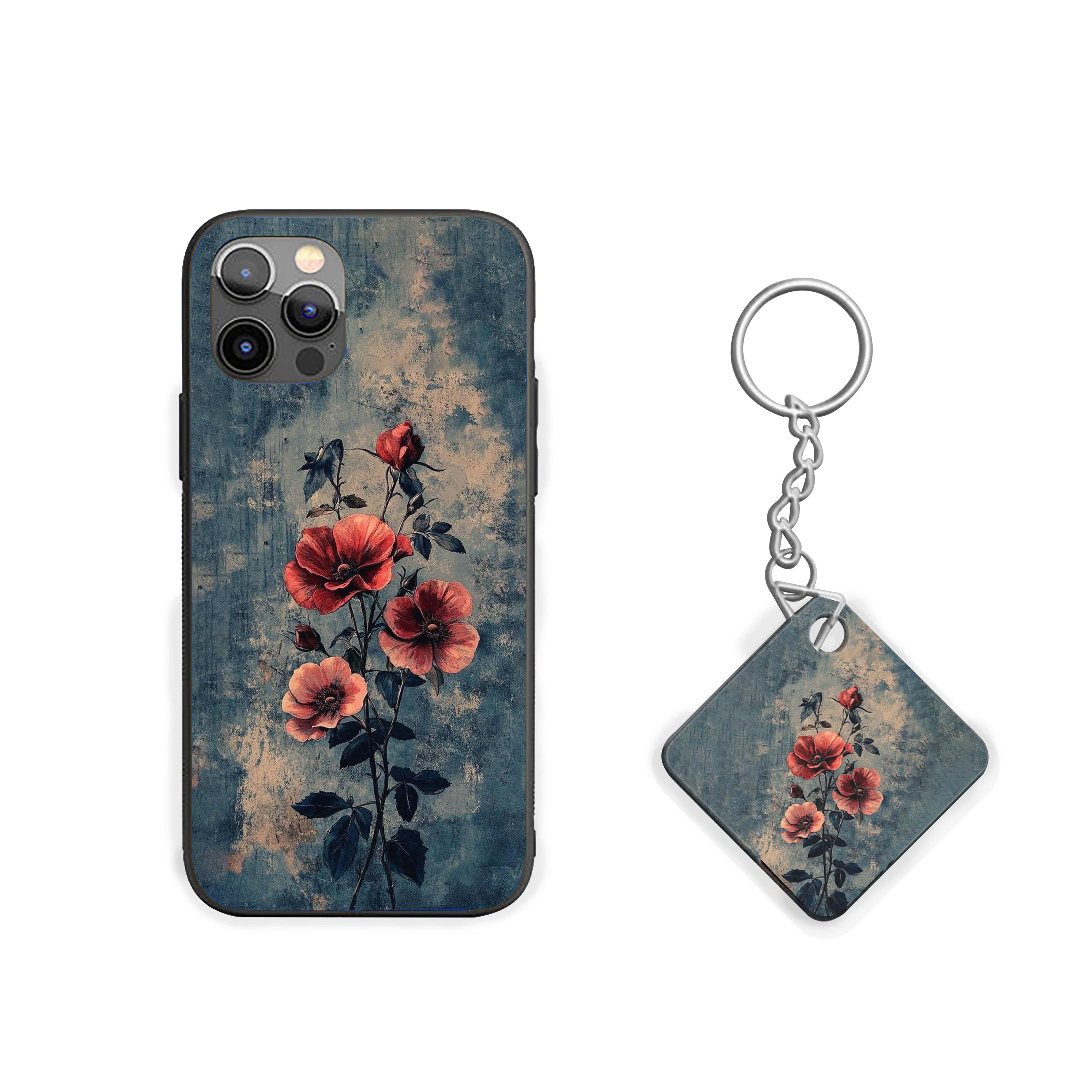 A Vintage Style floweral Design Girls Silicone Armored Phone Case