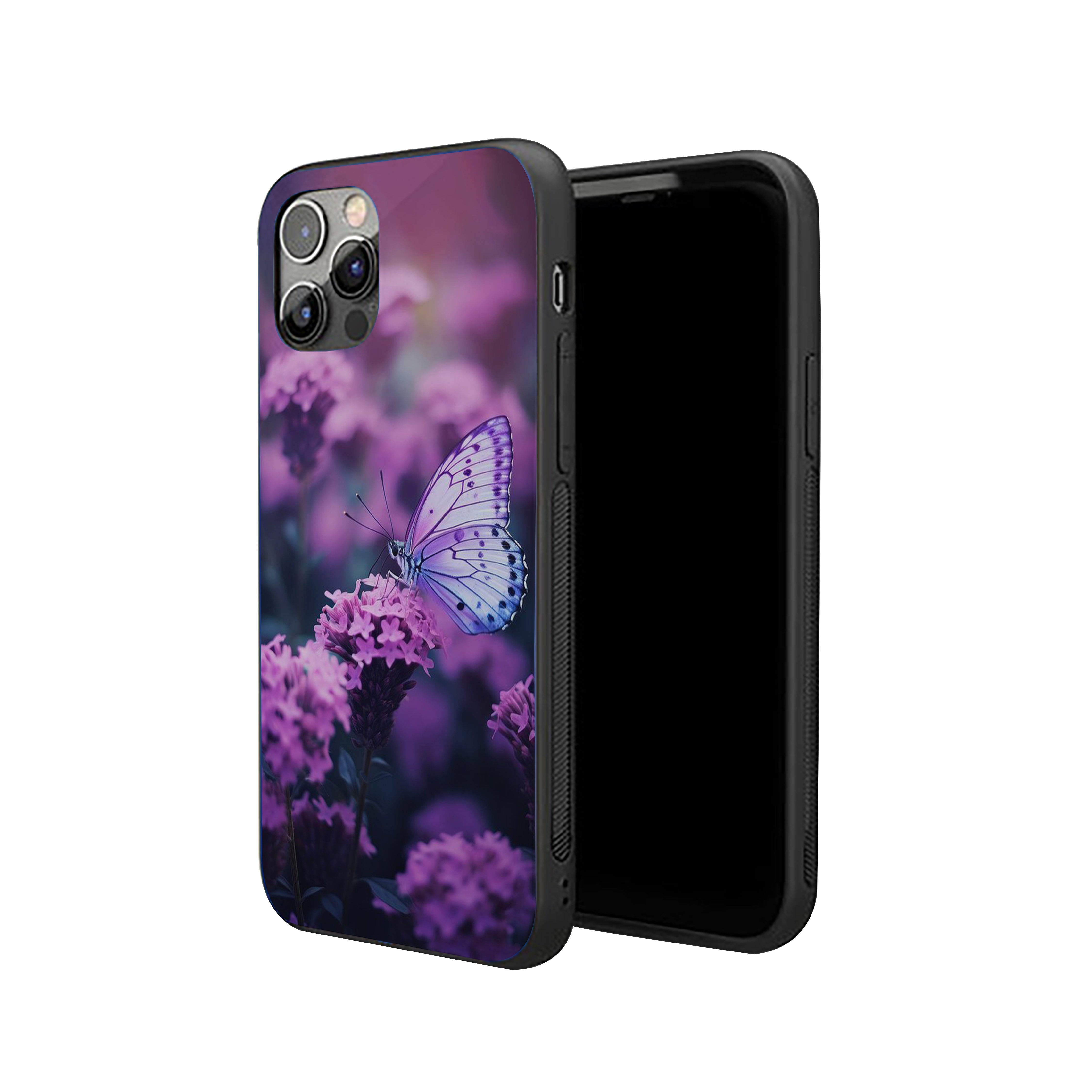 Butterfly On Flower Girls Silicone Armored Phone Case