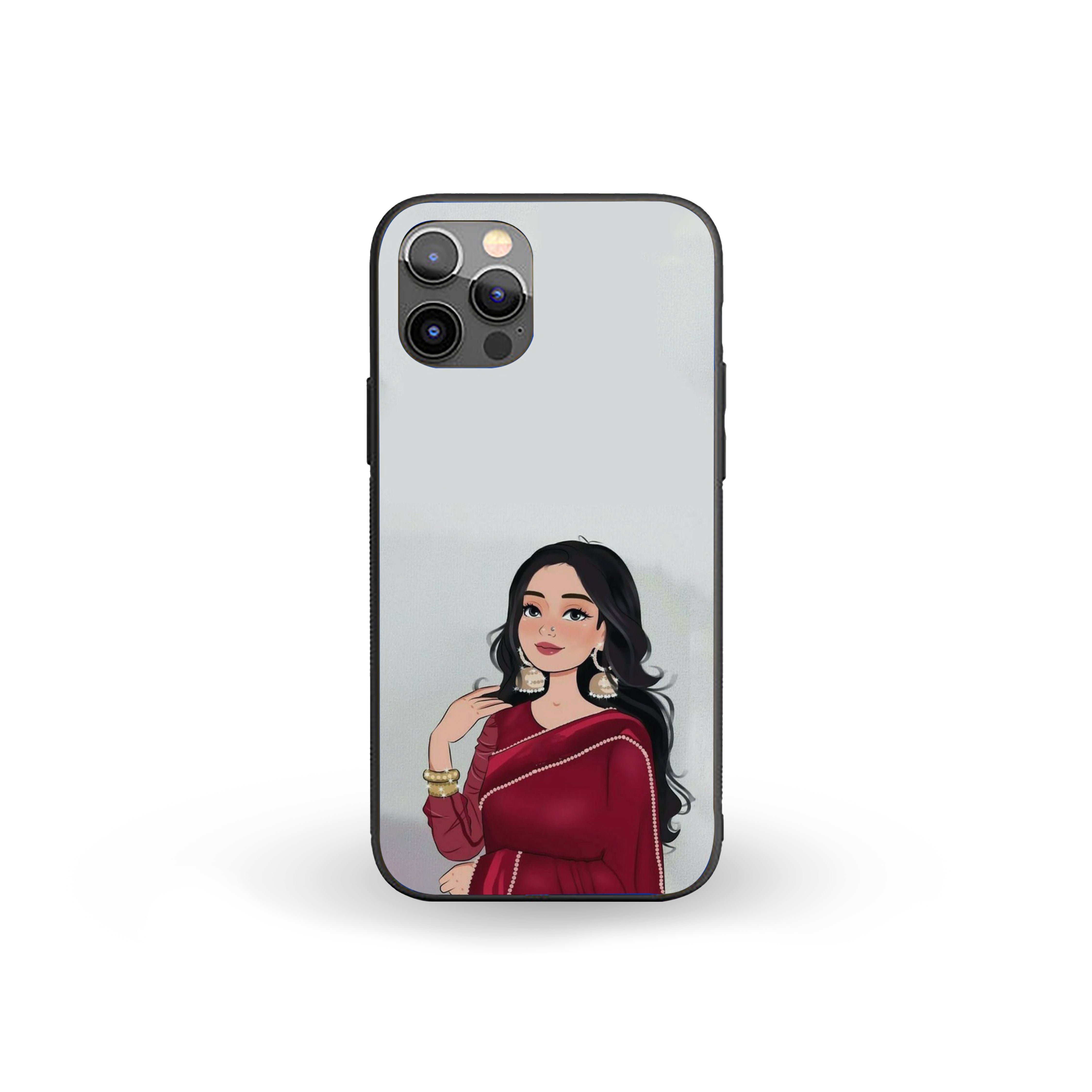 Girls in Red clothes Silicone Armored Phone Case