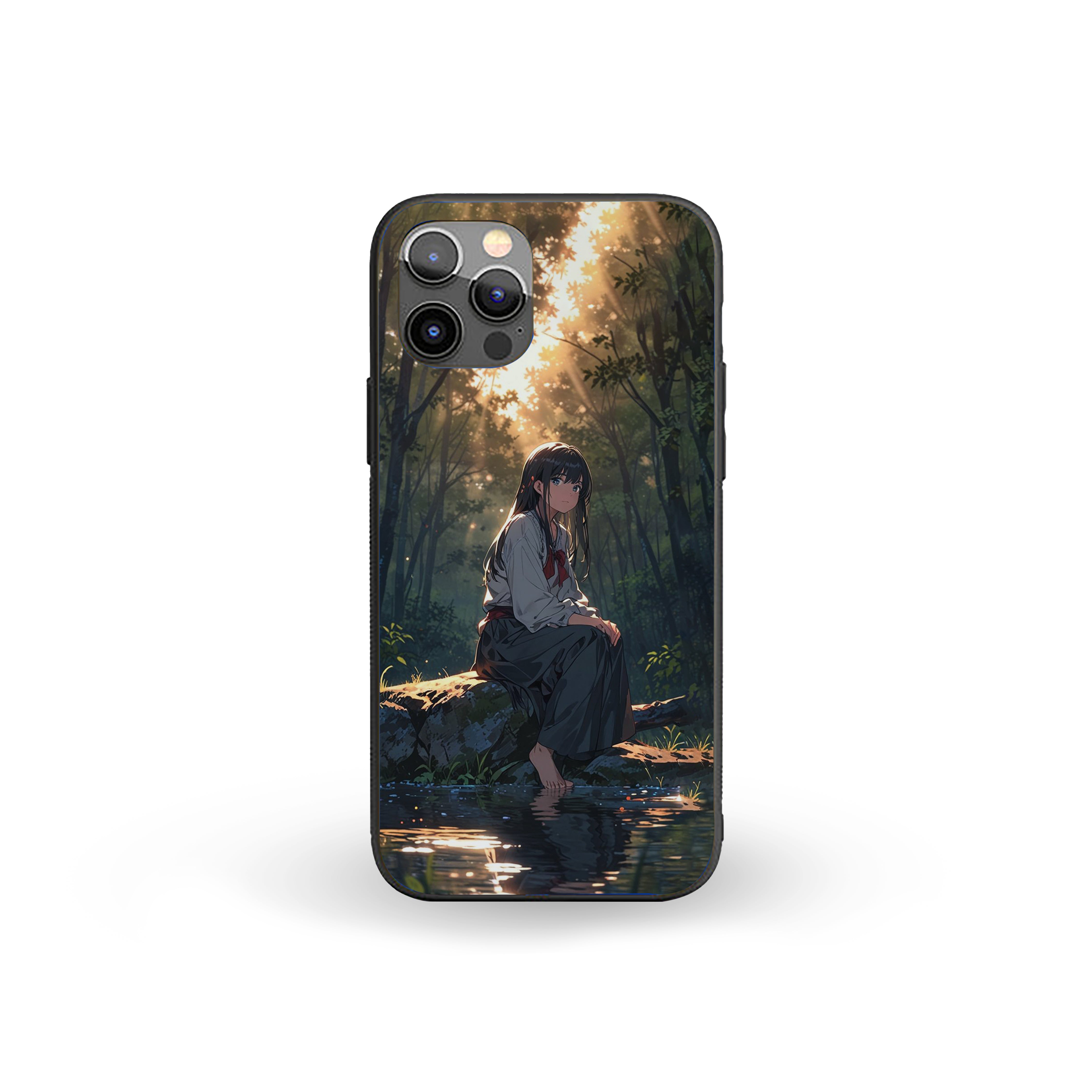 Sad Solo Girl Silicone Armored Phone Case