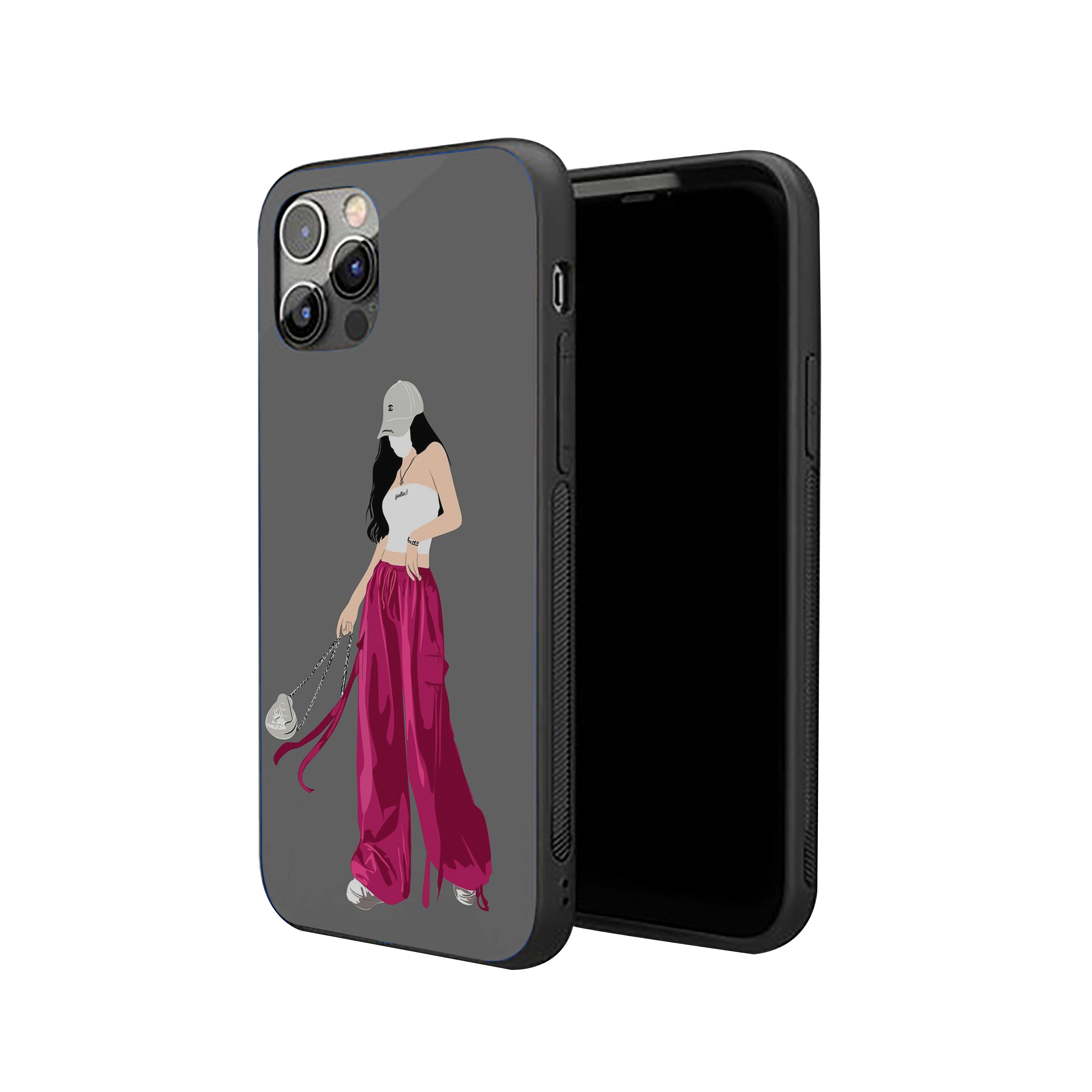 Modern Solo Girl Girls Silicone Armored Phone Case