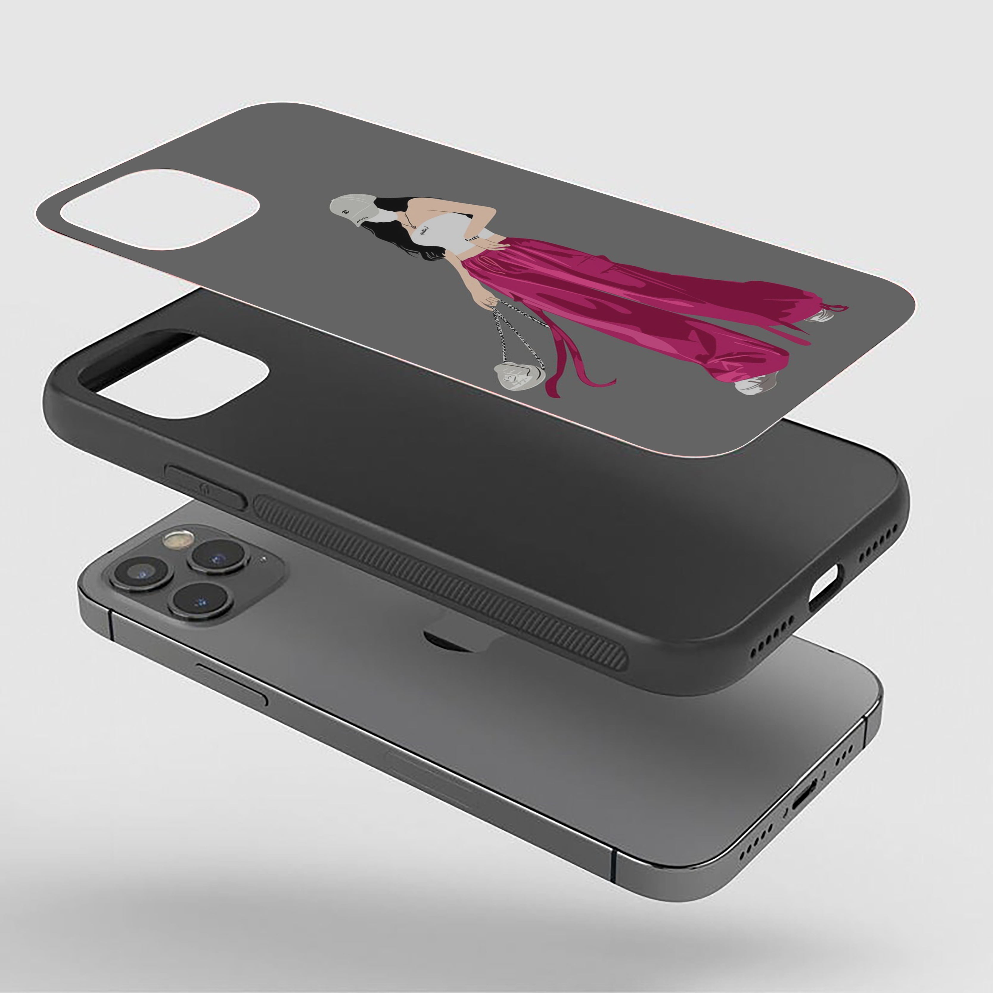 Modern Solo Girl Girls Silicone Armored Phone Case