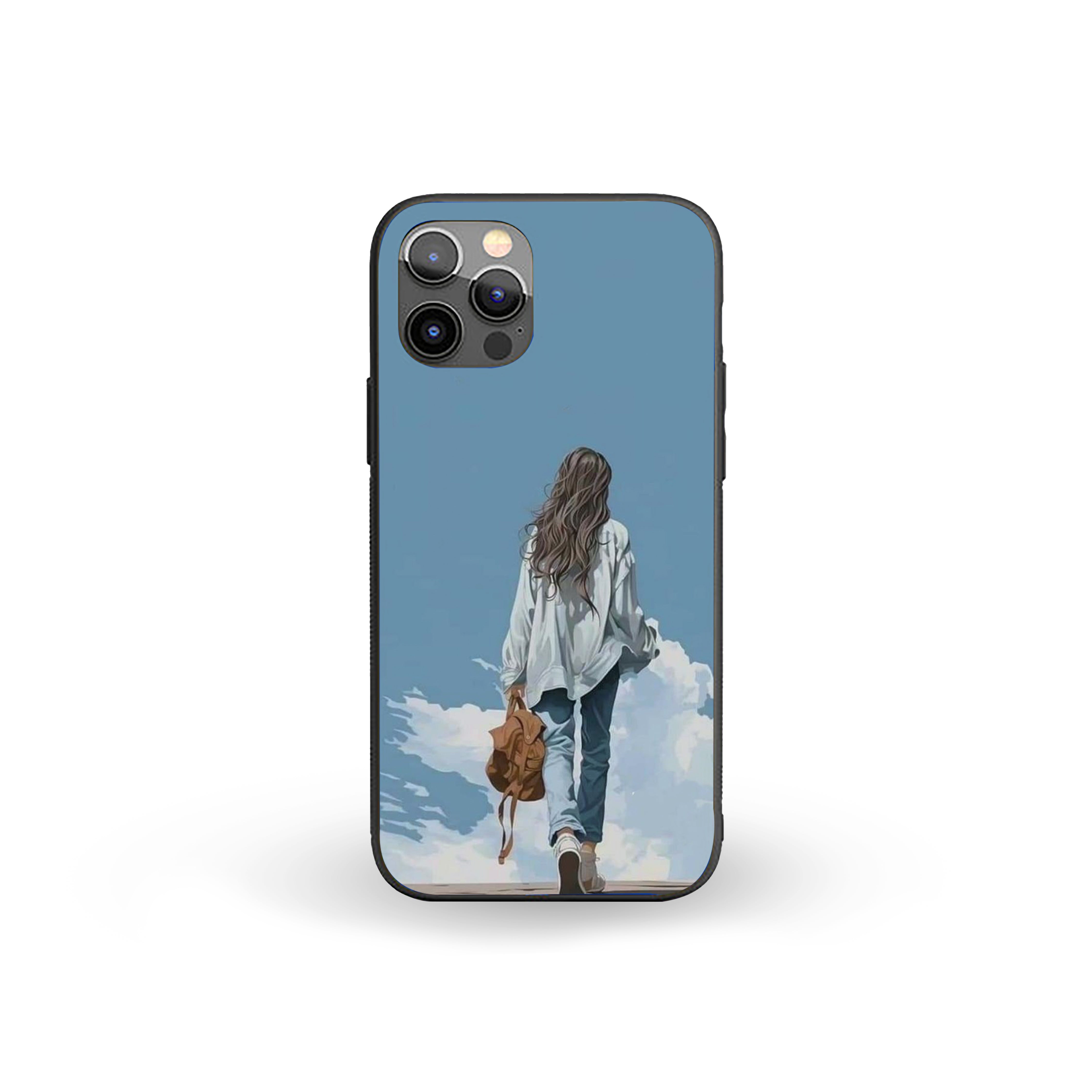 Solo Girl With Bag Girls Silicone Armored Phone Case
