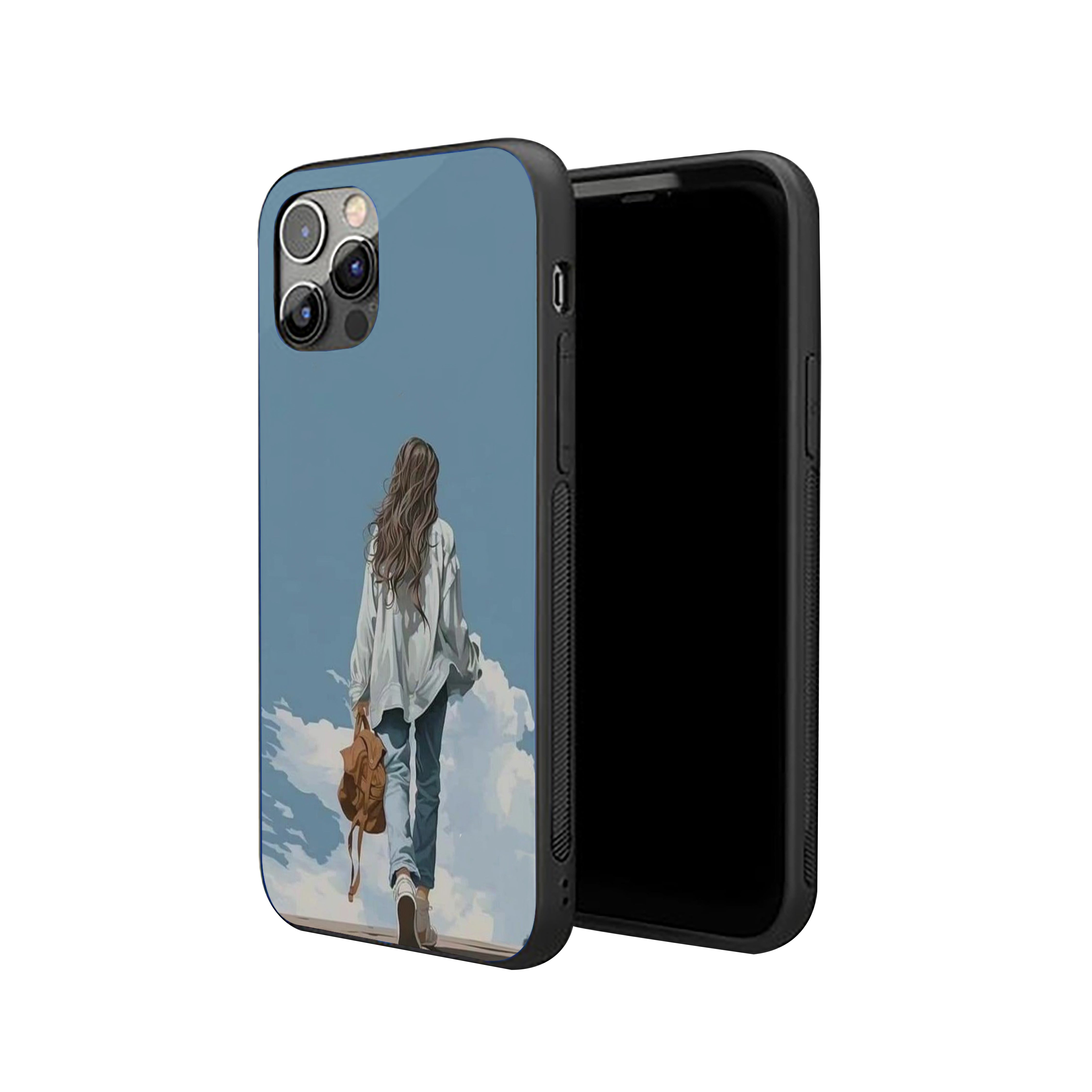 Solo Girl With Bag Girls Silicone Armored Phone Case