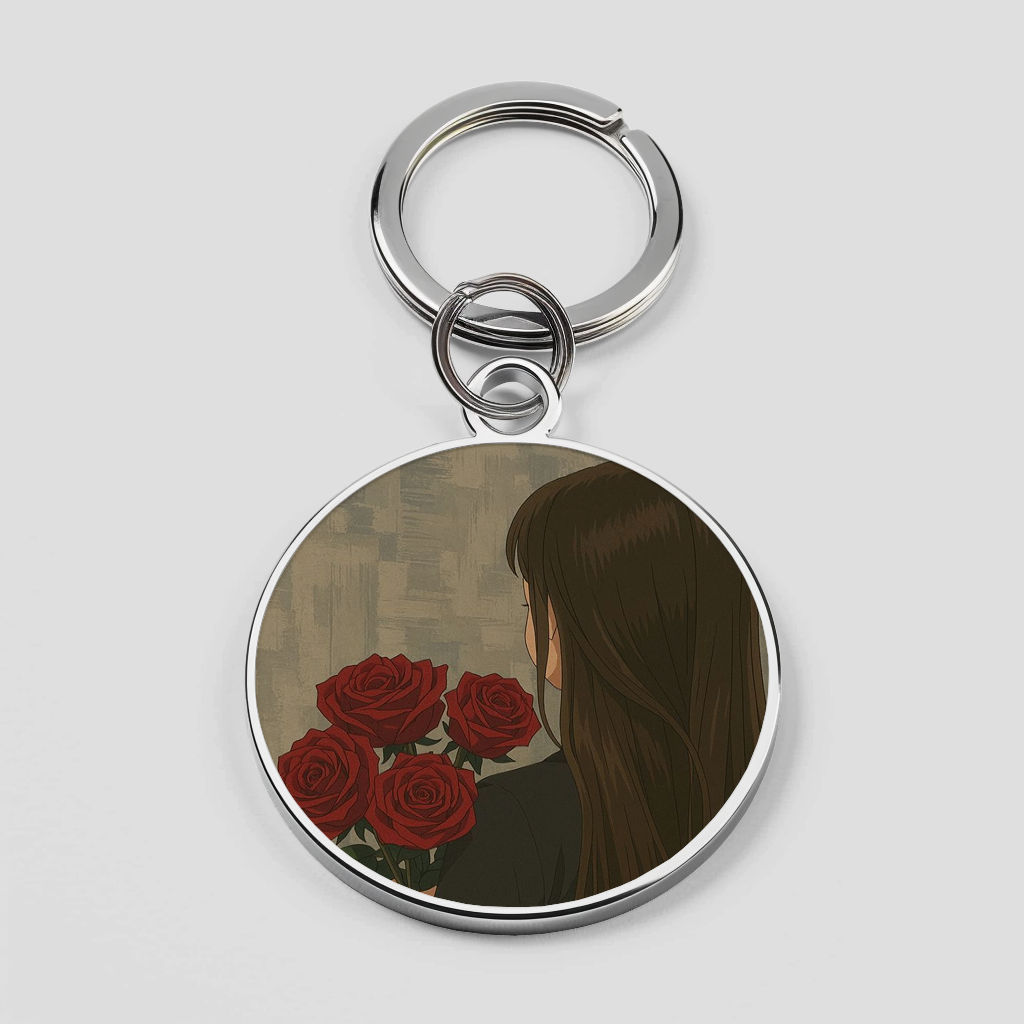 Girl holding a bouquet of red Rose Phone Cover