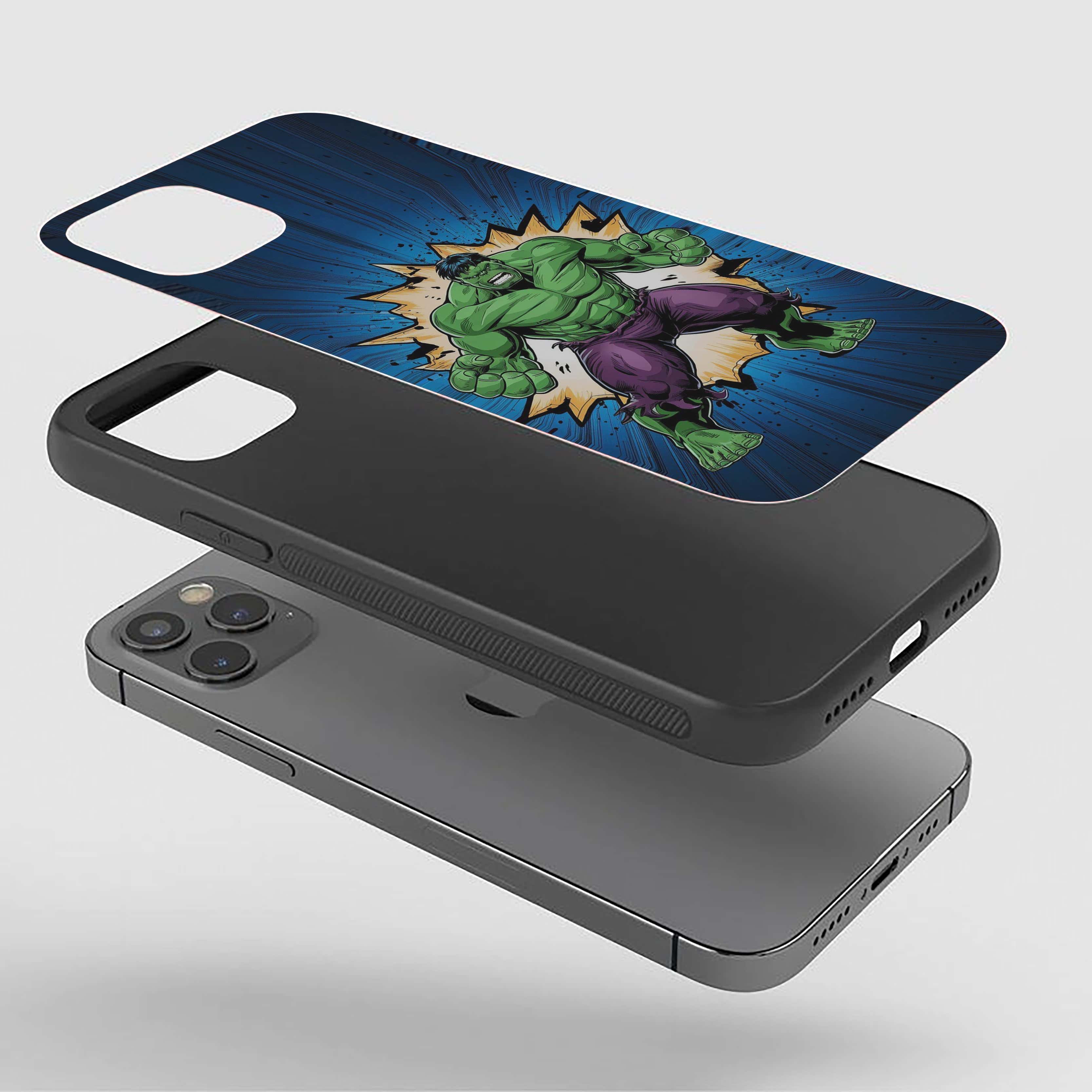 Hulk fierce expression Silicone Armored Phone Case