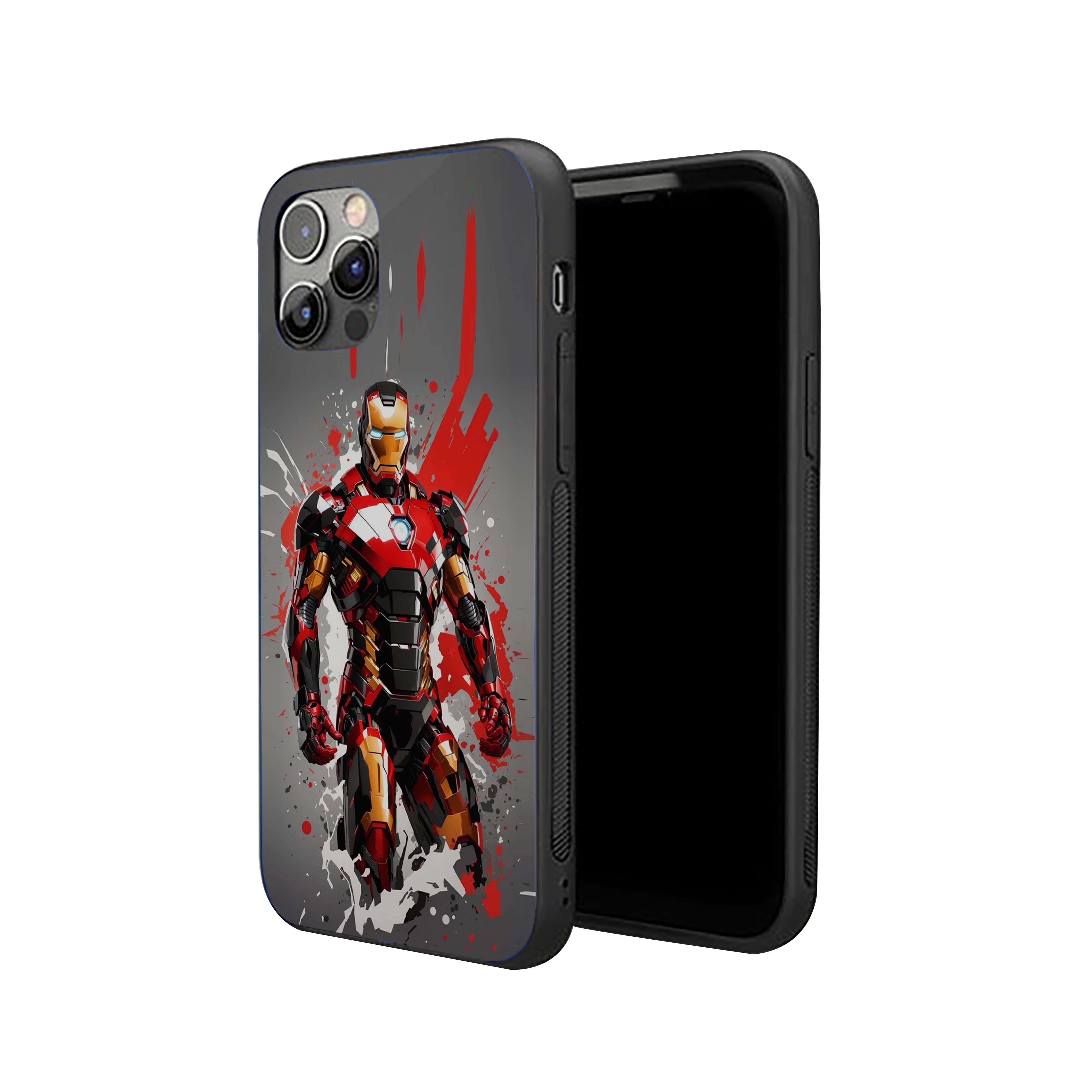 Iron Man In A Dynamic Stance Silicone Armored Phone Case