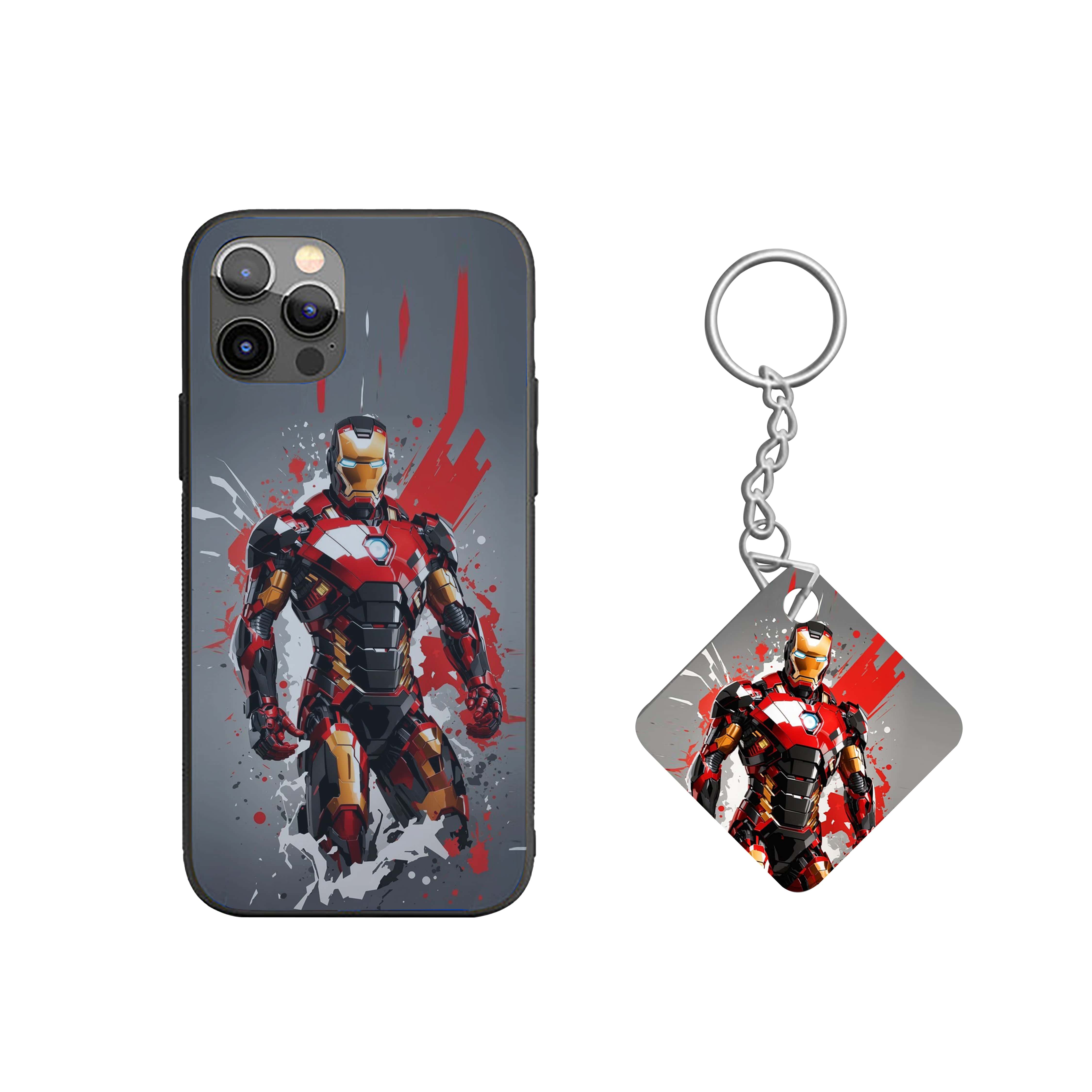 Iron Man In A Dynamic Stance Silicone Armored Phone Case