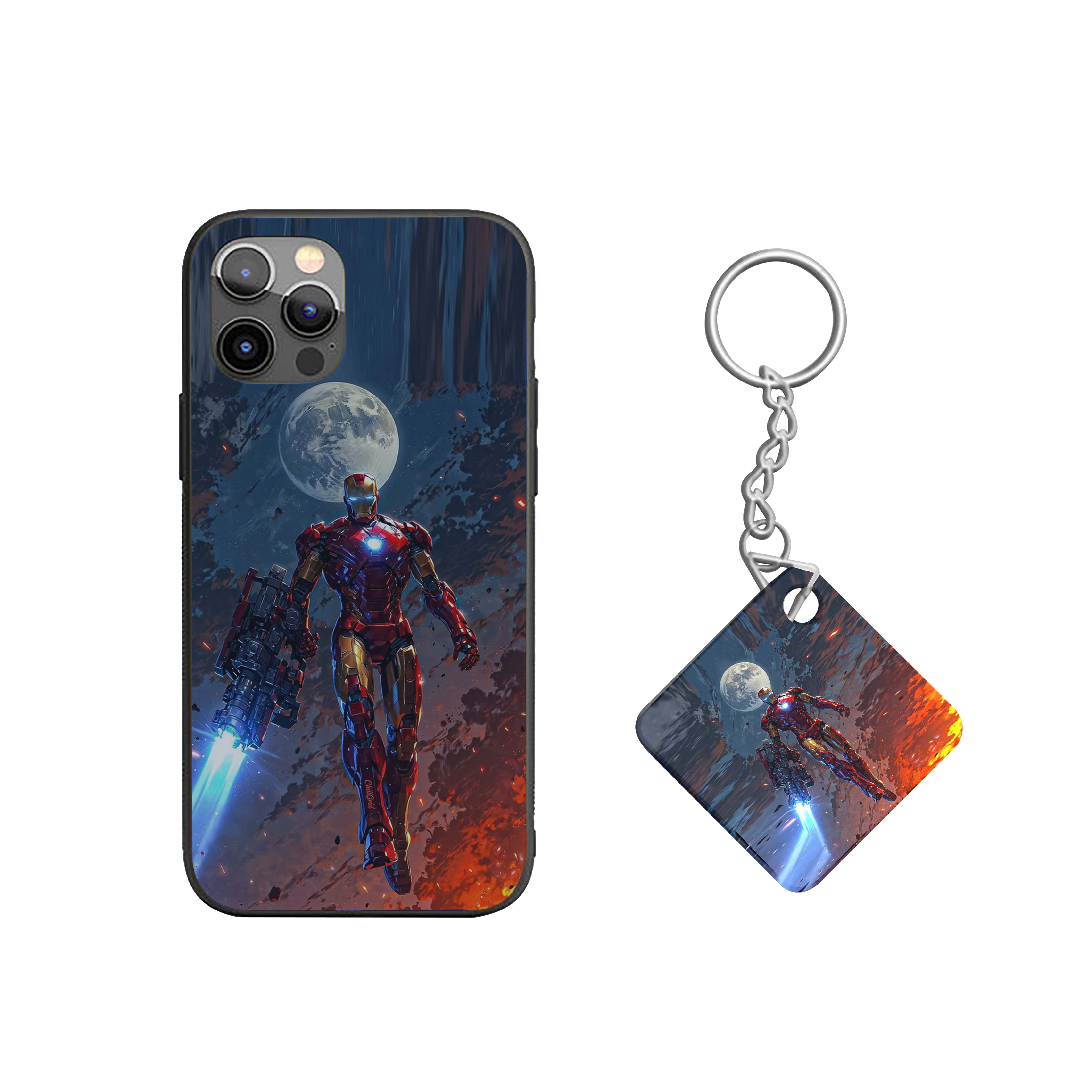 Iron Man Holding A Large, Futuristic Weapon Silicone Armored Phone Case