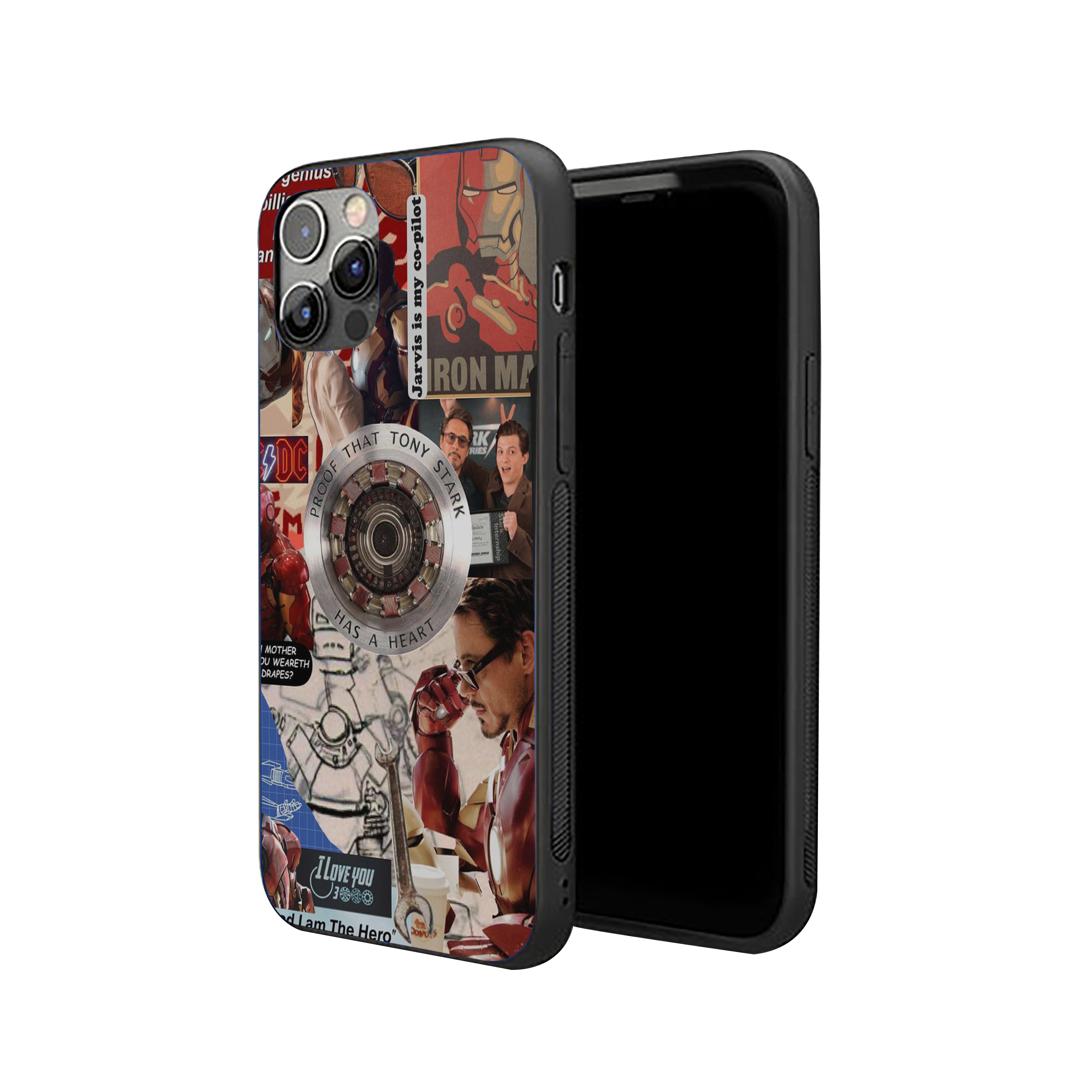 Heart of Iron,Iron Man Silicone Armored Phone Case