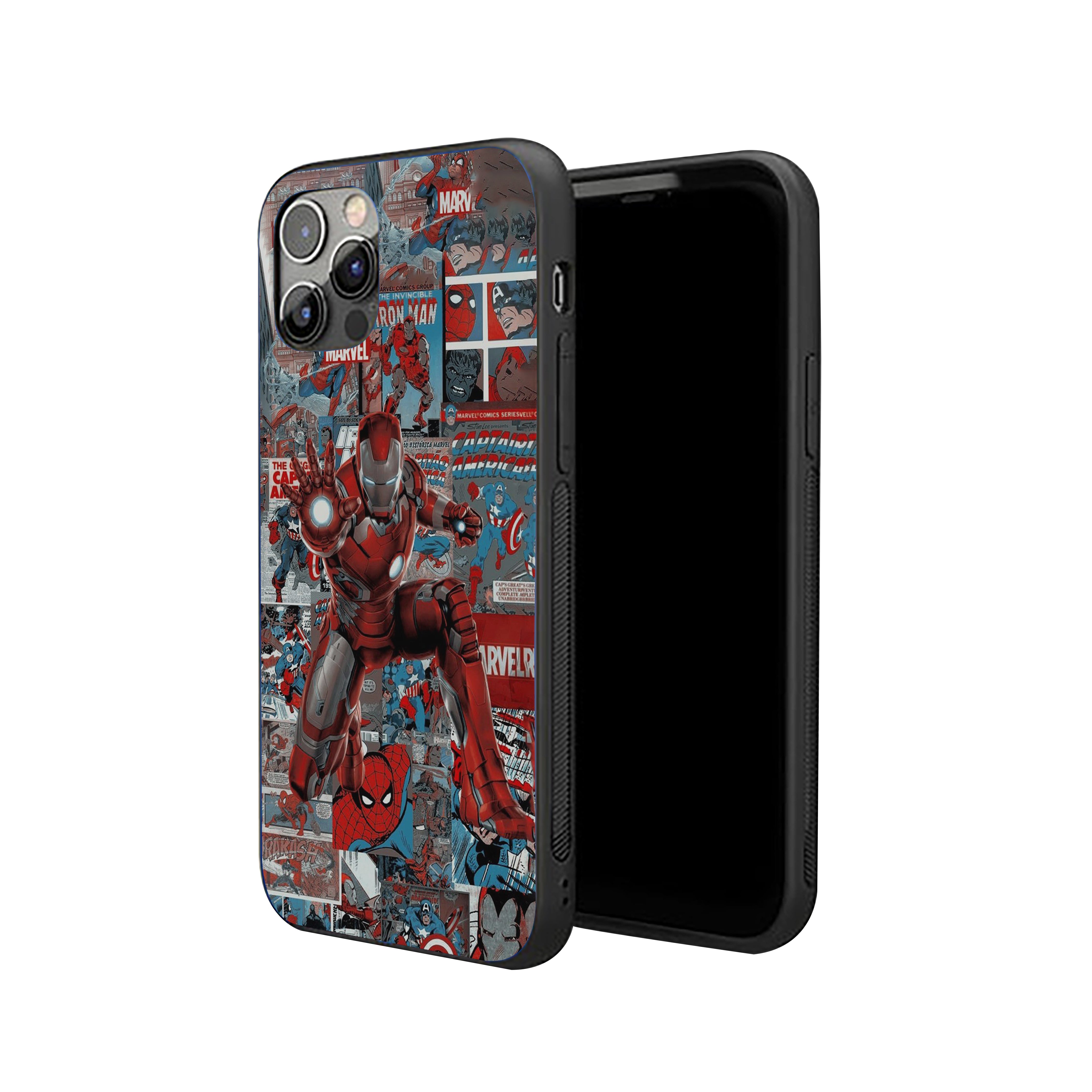 Comic Strike Iron Man Silicone Armored Phone Case
