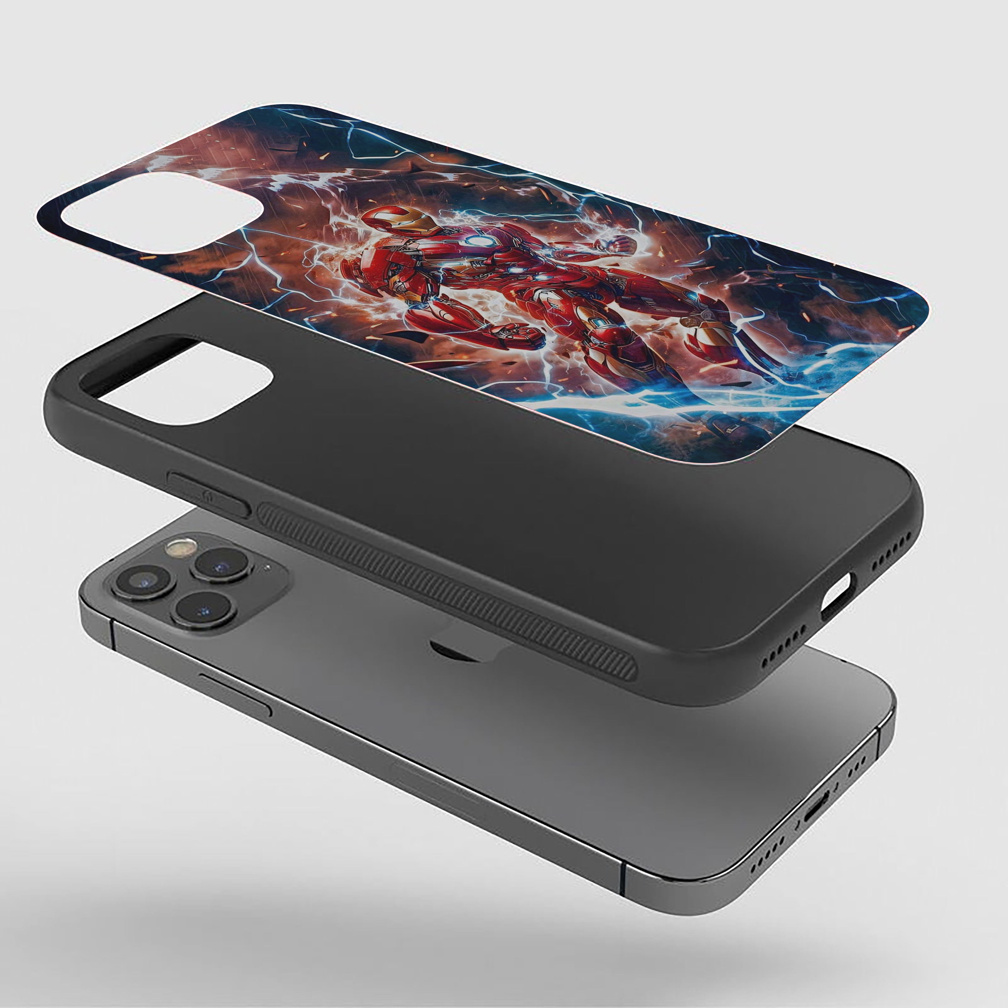 Retro Armor Assault Iron Man Silicone Armored Phone Case