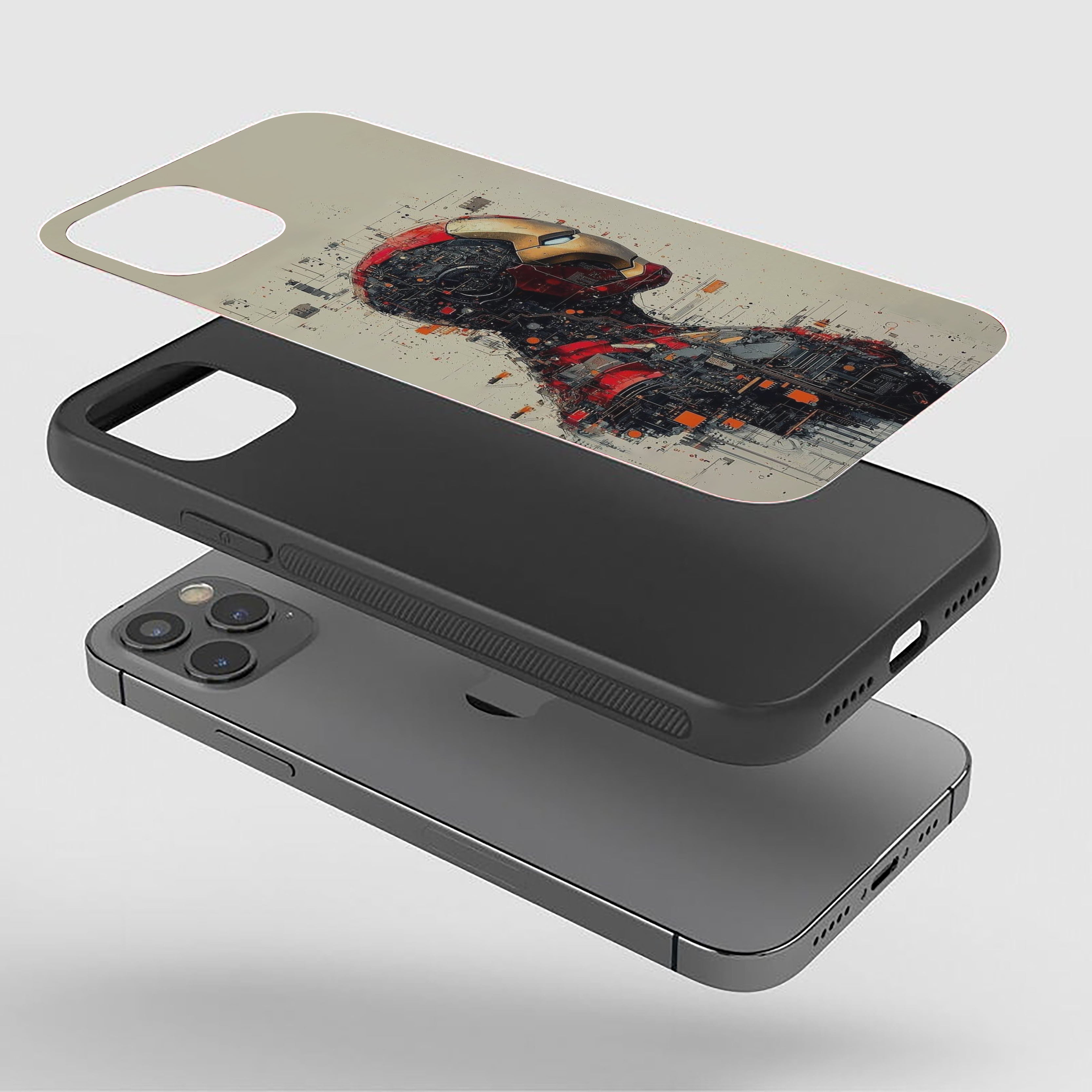 Digital Armor Iron Man Silicone Armored Phone Case