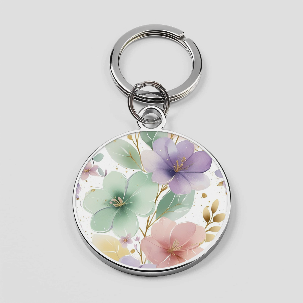 Multi Pastel Colored Flowers and Leaf Phone Cover
