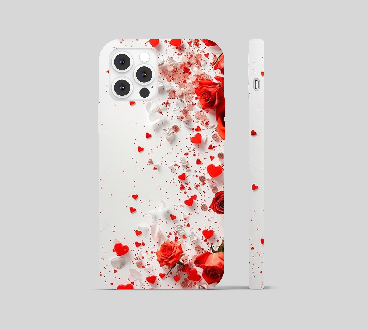Multi Red Rose With White Background Theme Phone Cover