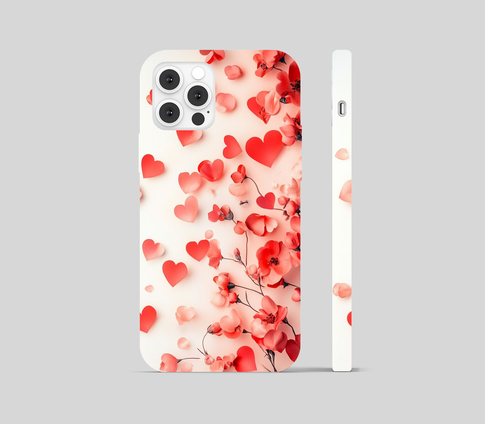 Multi Red Leaf With White Background Theme Phone Cover