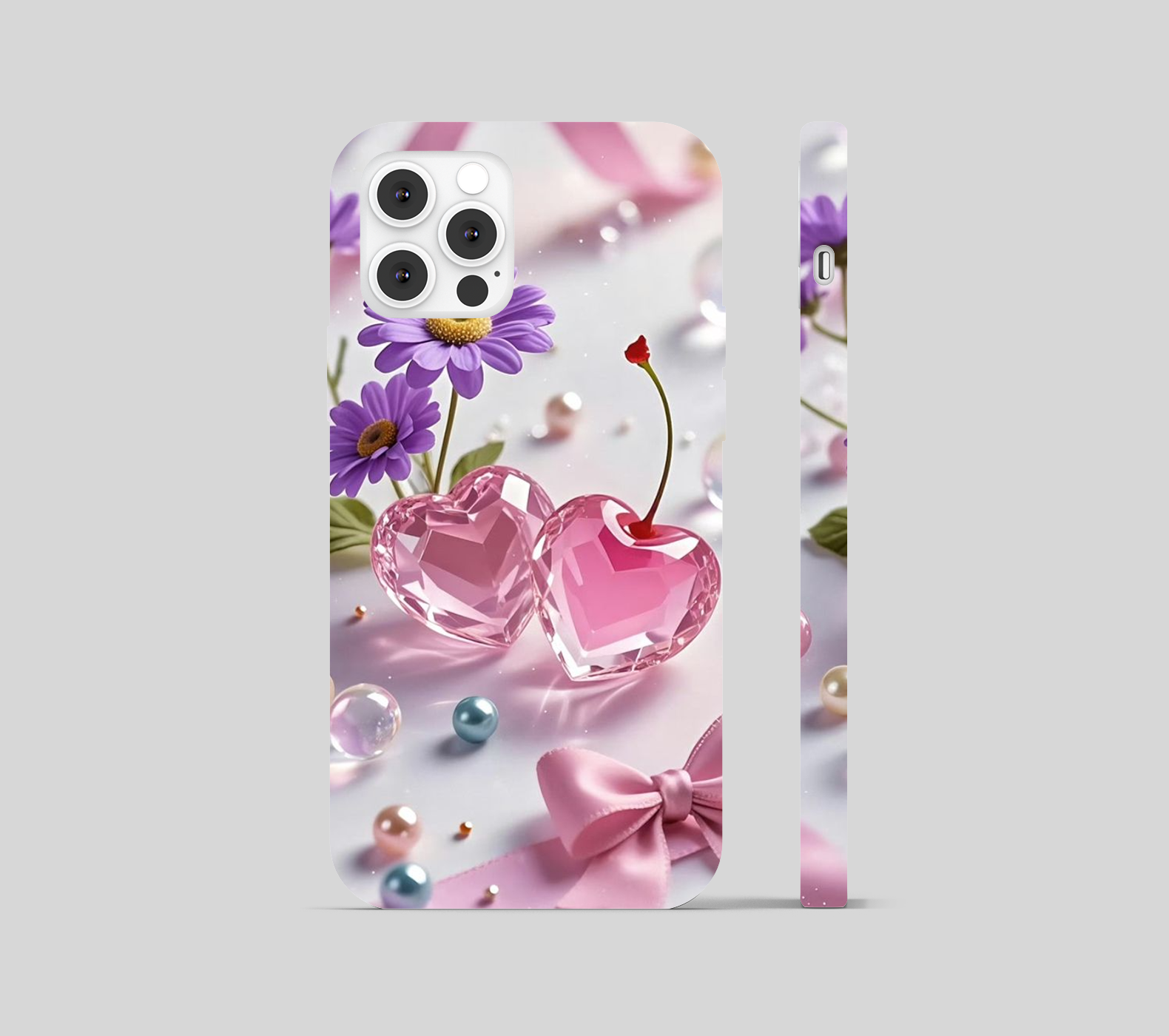 Multi Colored Flower and Romantic Theme Phone Cover