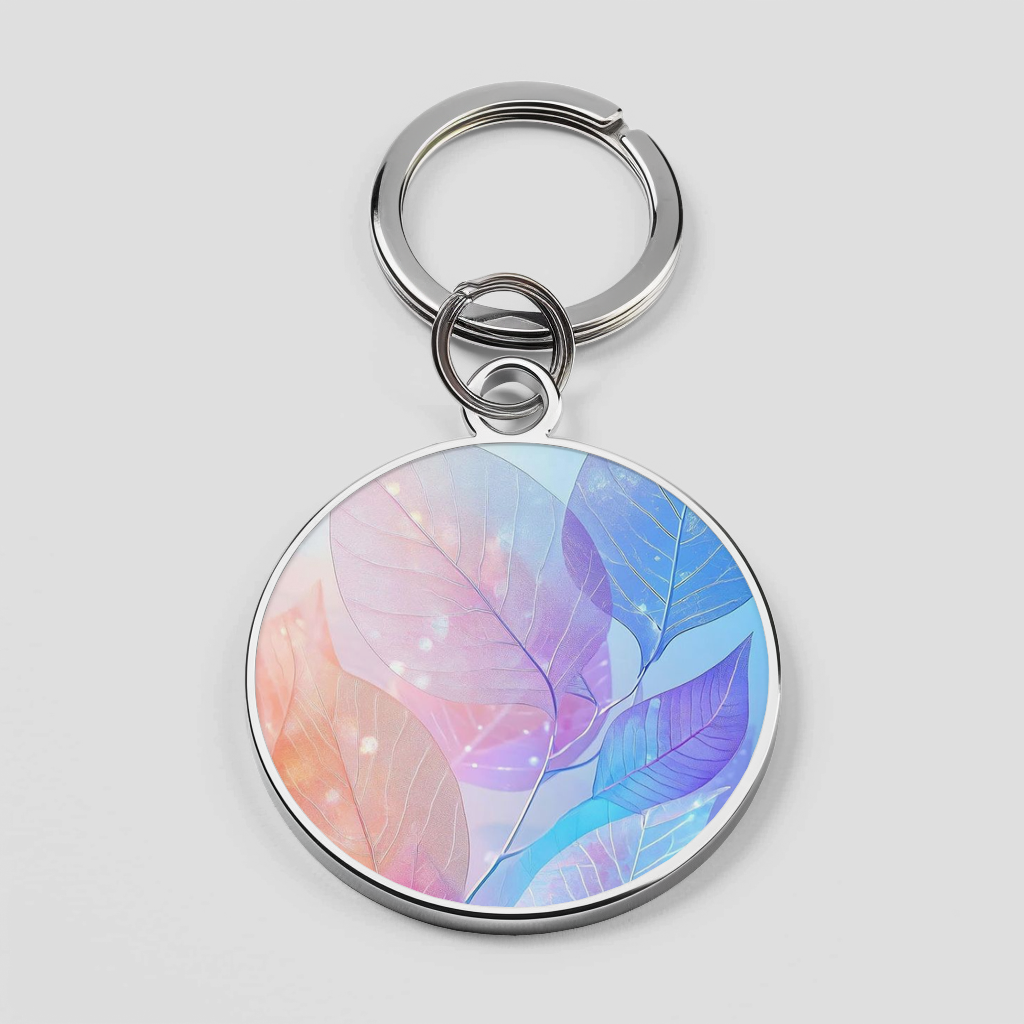 Multi Pastel Blue Aesthetic Rainbow Leaf Theme Phone Cover