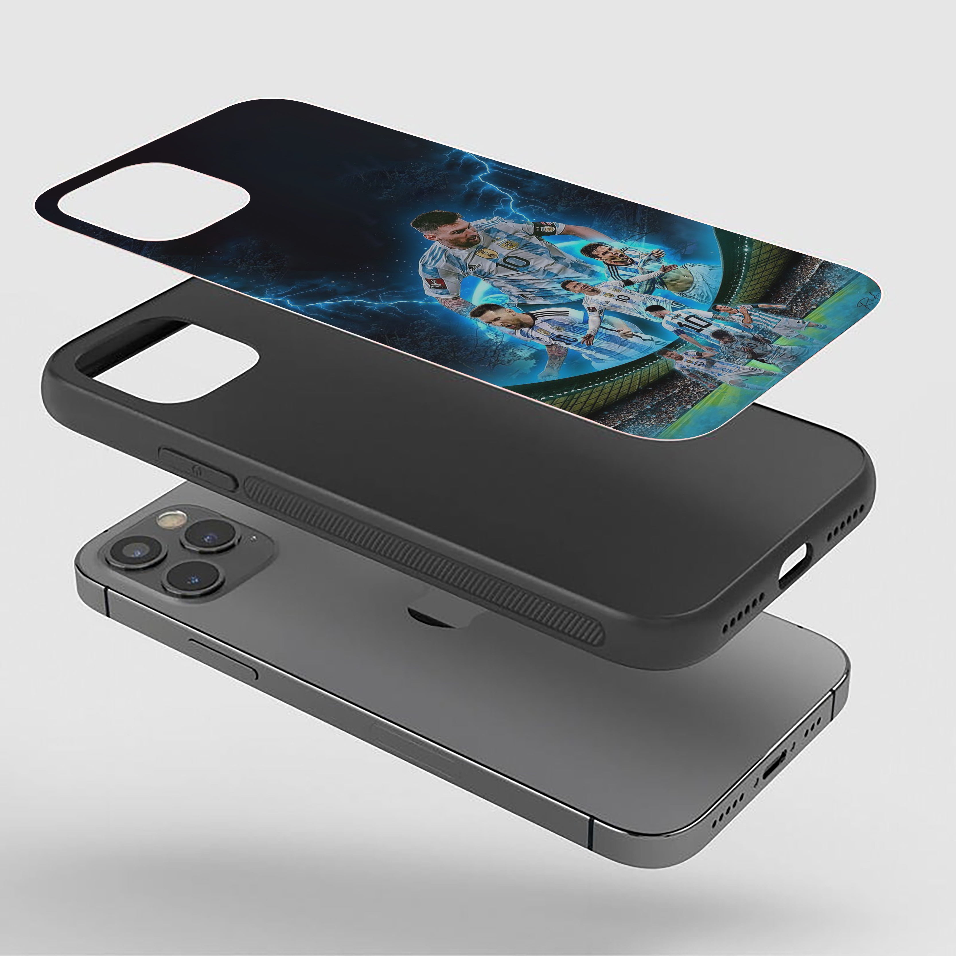 Messi: The Storm of Argentina Silicone Armored Phone Case