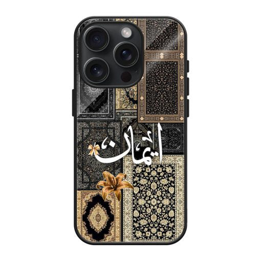 Black Persian Carpet Mobile Cover