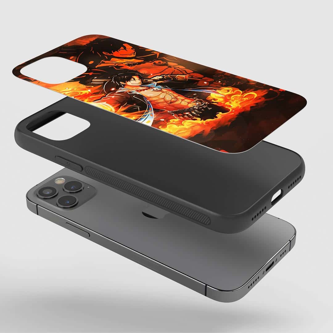 Portgas D Flame Silicone Armored Phone Case