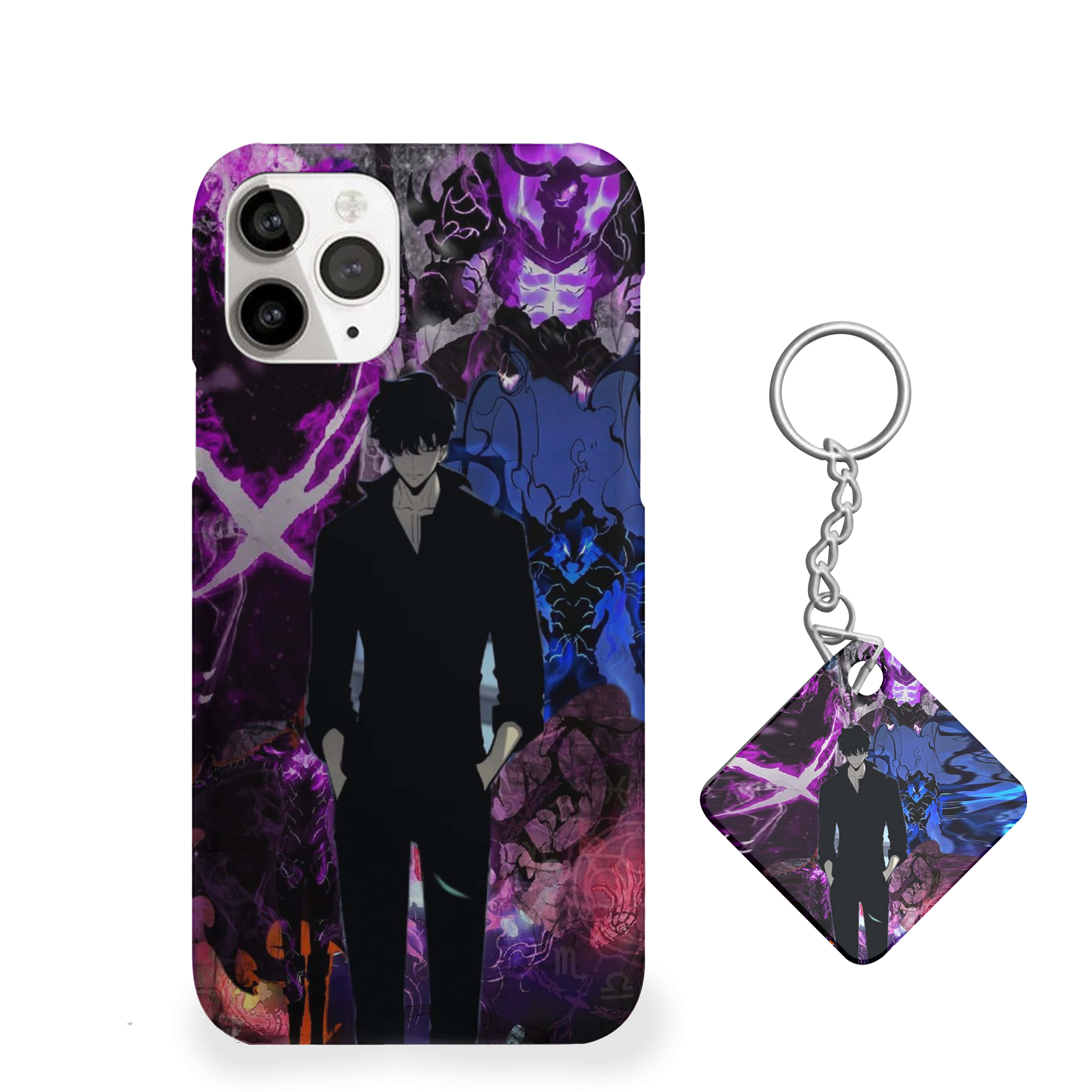 Solo Leveling Collage With Purple Energy Phone Cover