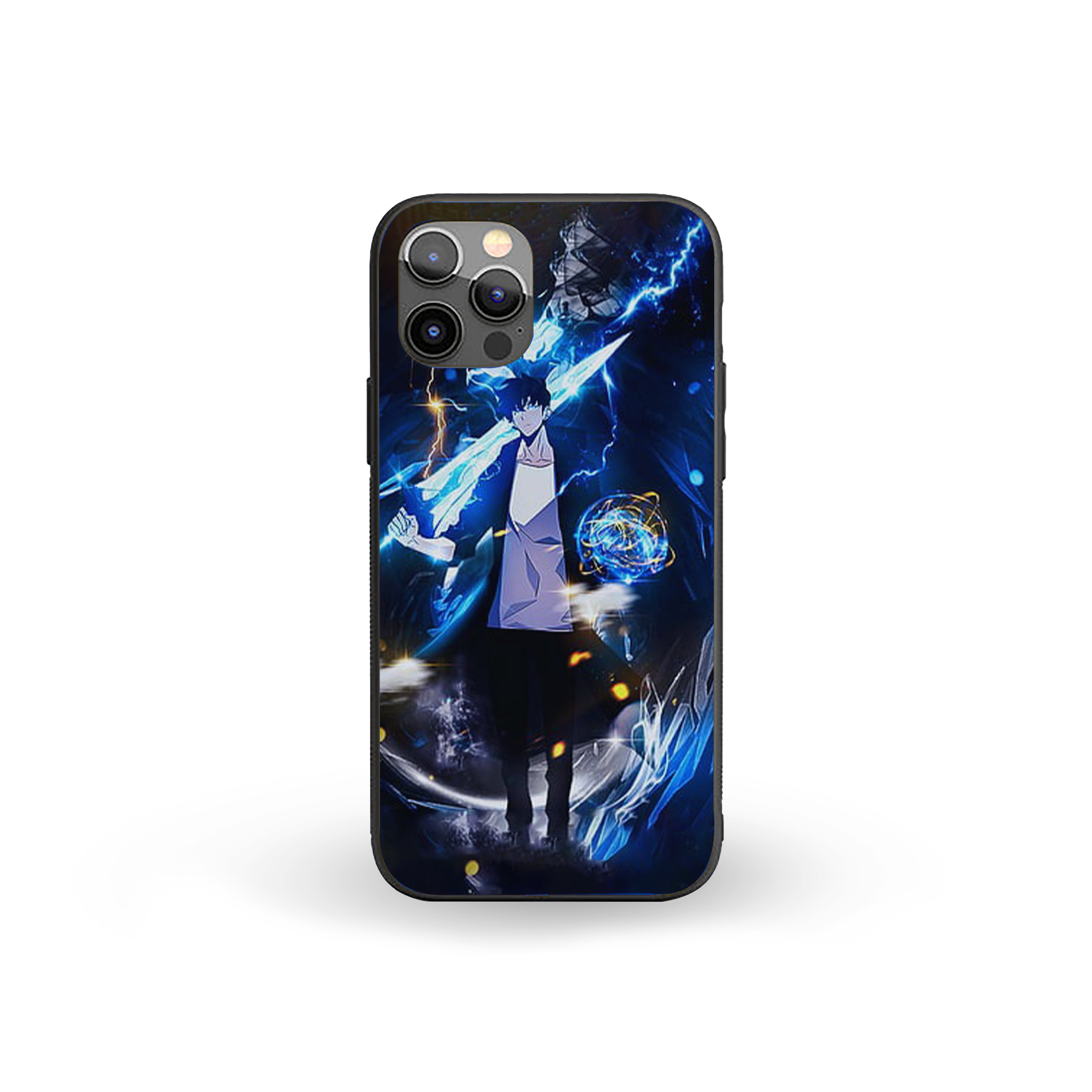 Solo Leveling Lightning Shadow Ruler Silicone Armored Phone Case
