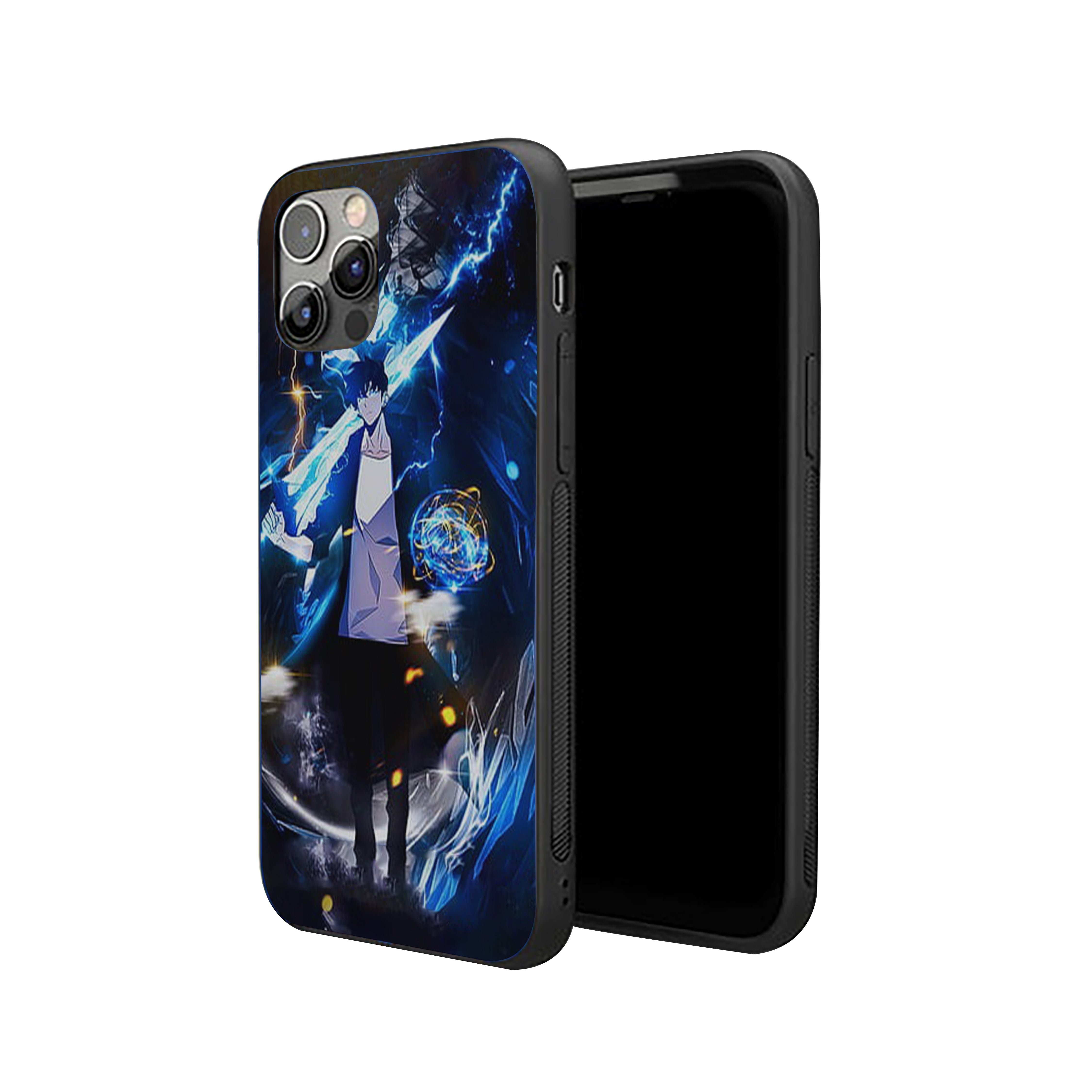 Solo Leveling Lightning Shadow Ruler Silicone Armored Phone Case