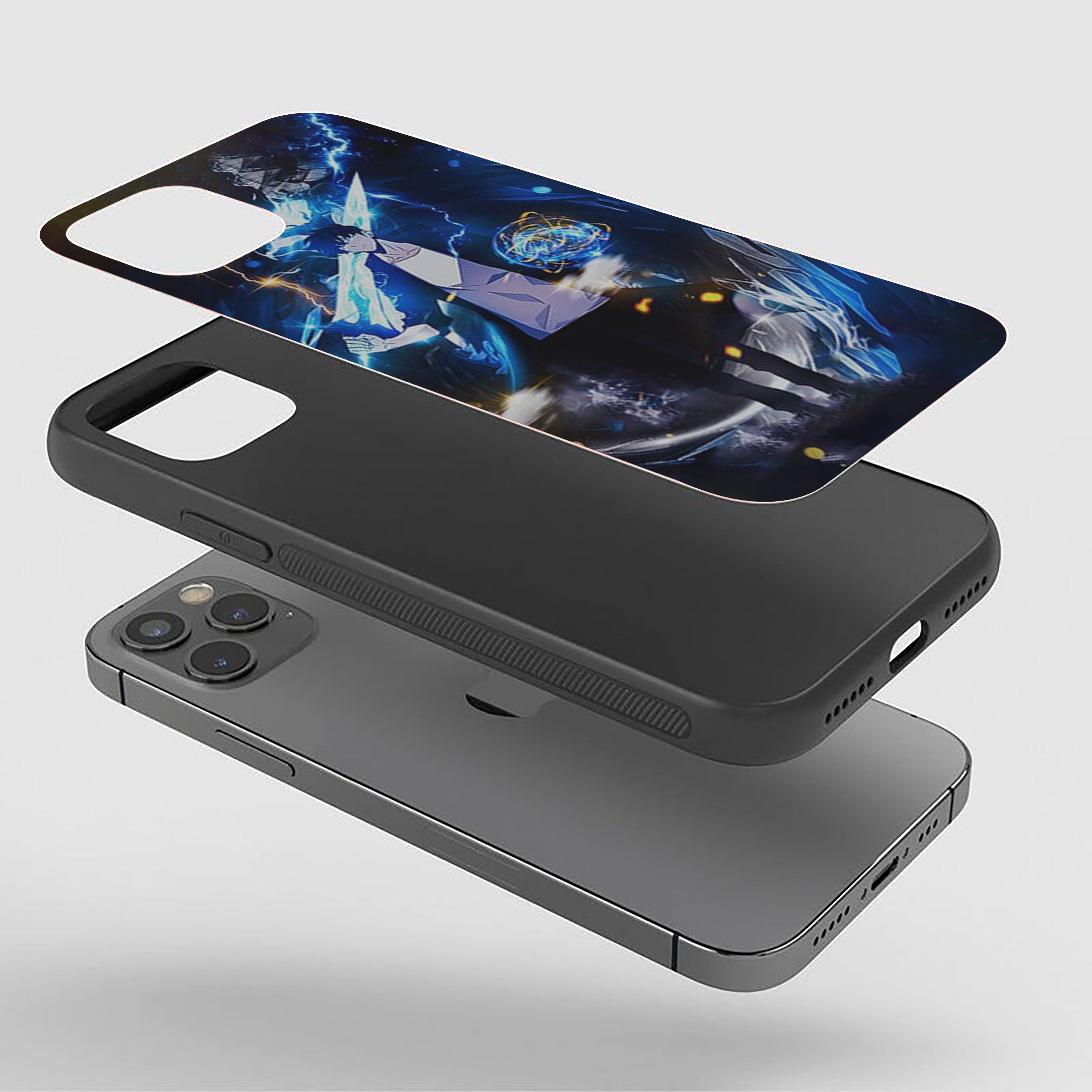 Solo Leveling Lightning Shadow Ruler Silicone Armored Phone Case