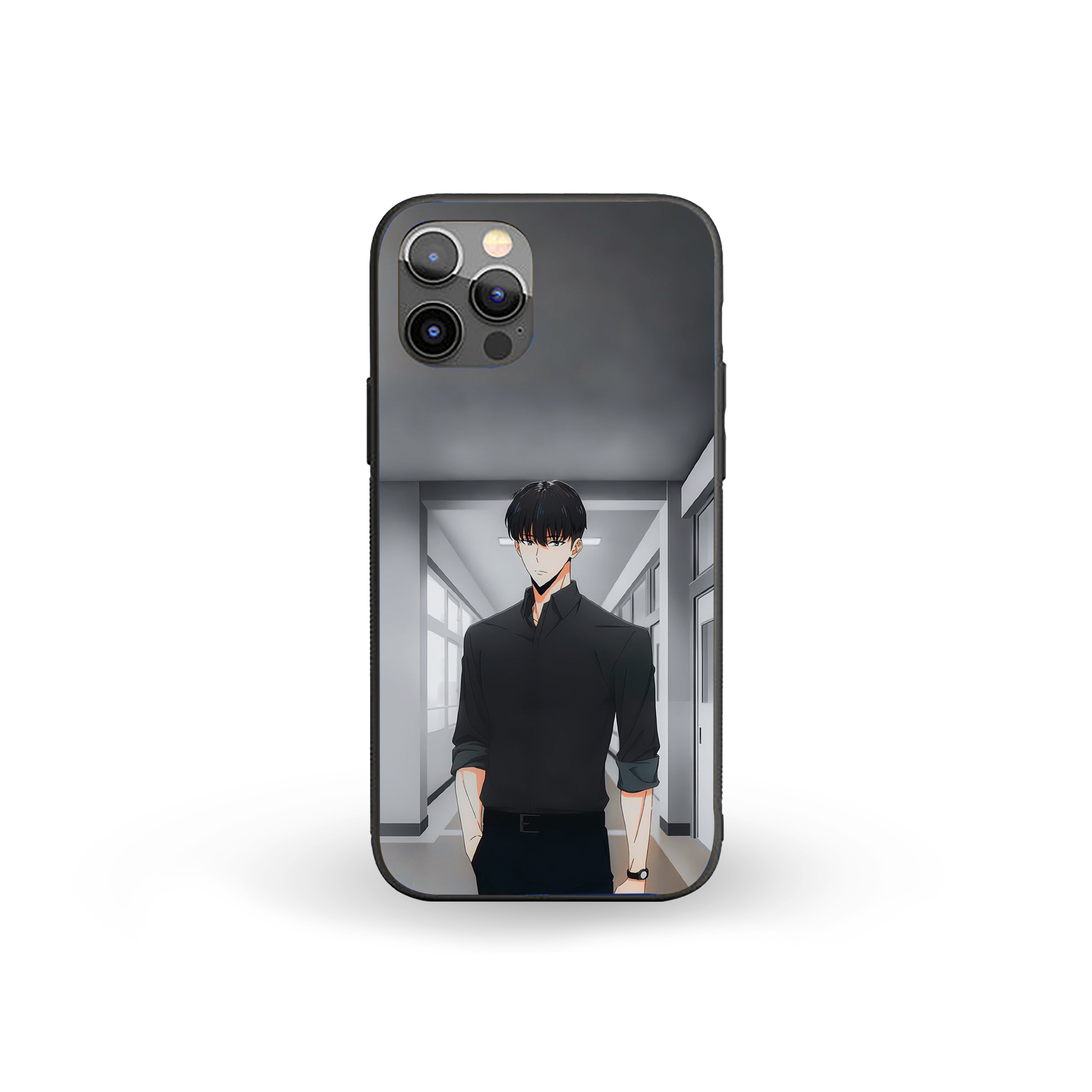 Solo Leveling cool and composed look Silicone Armored Phone Case