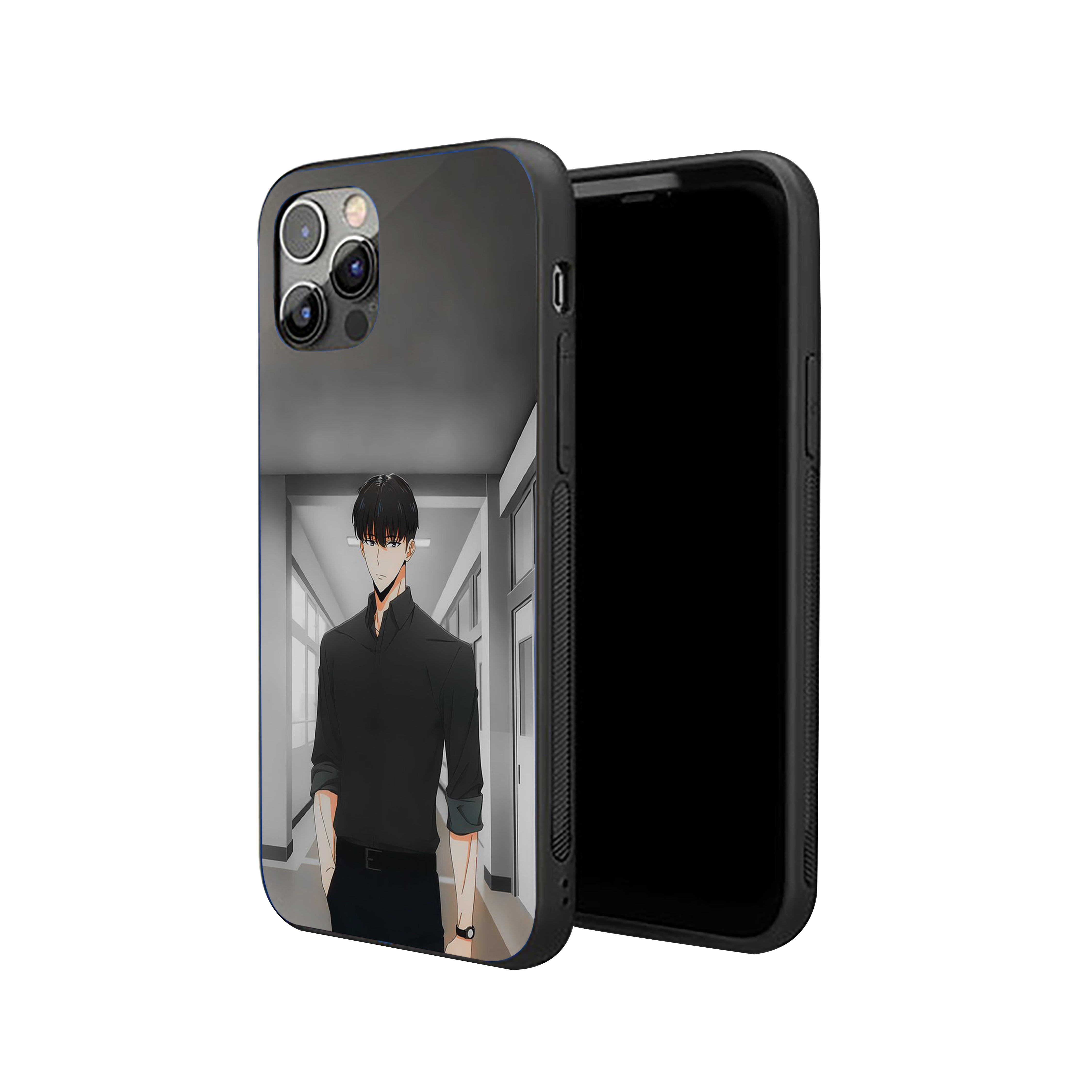 Solo Leveling cool and composed look Silicone Armored Phone Case