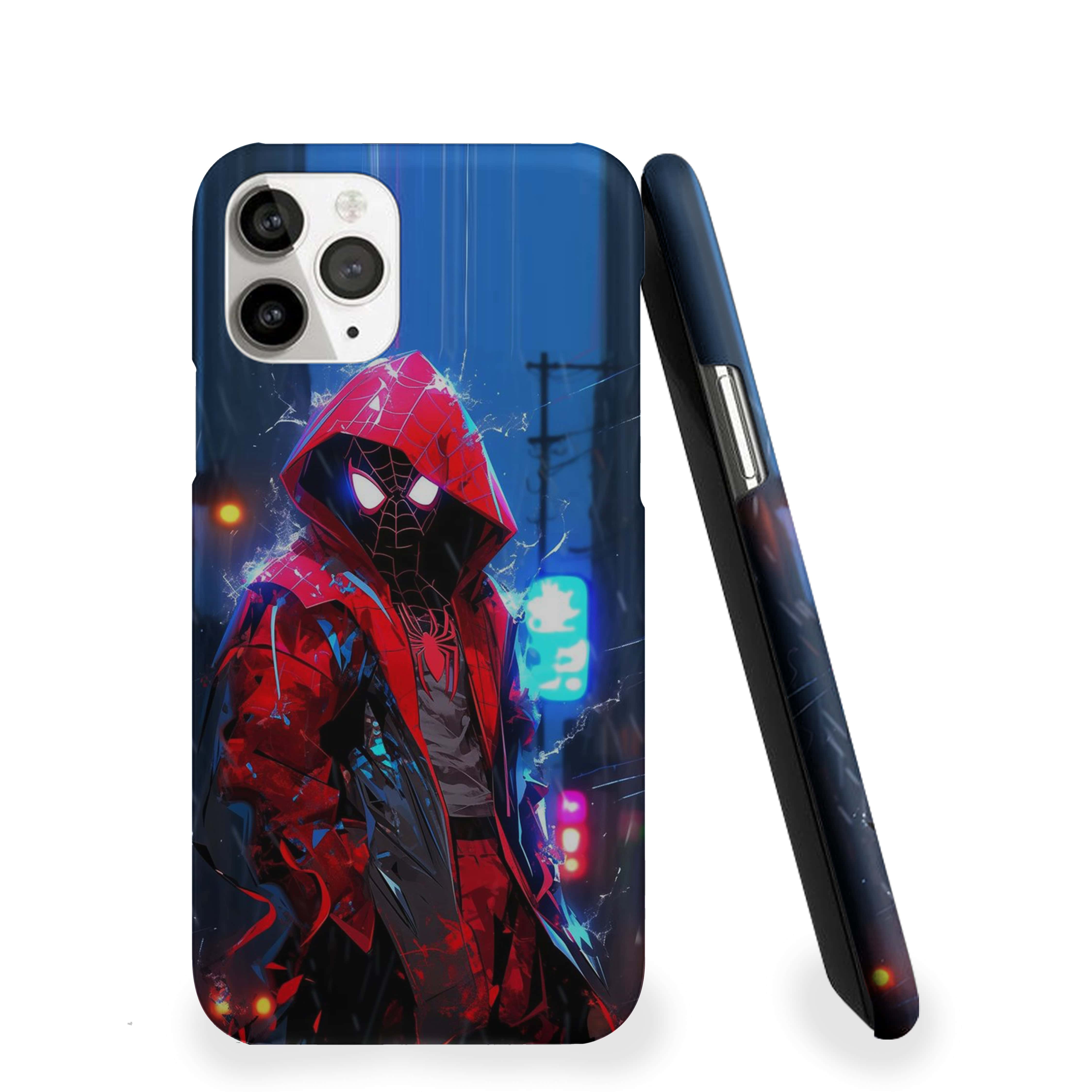 Spider-Man in a red hooded jacket Phone Cover