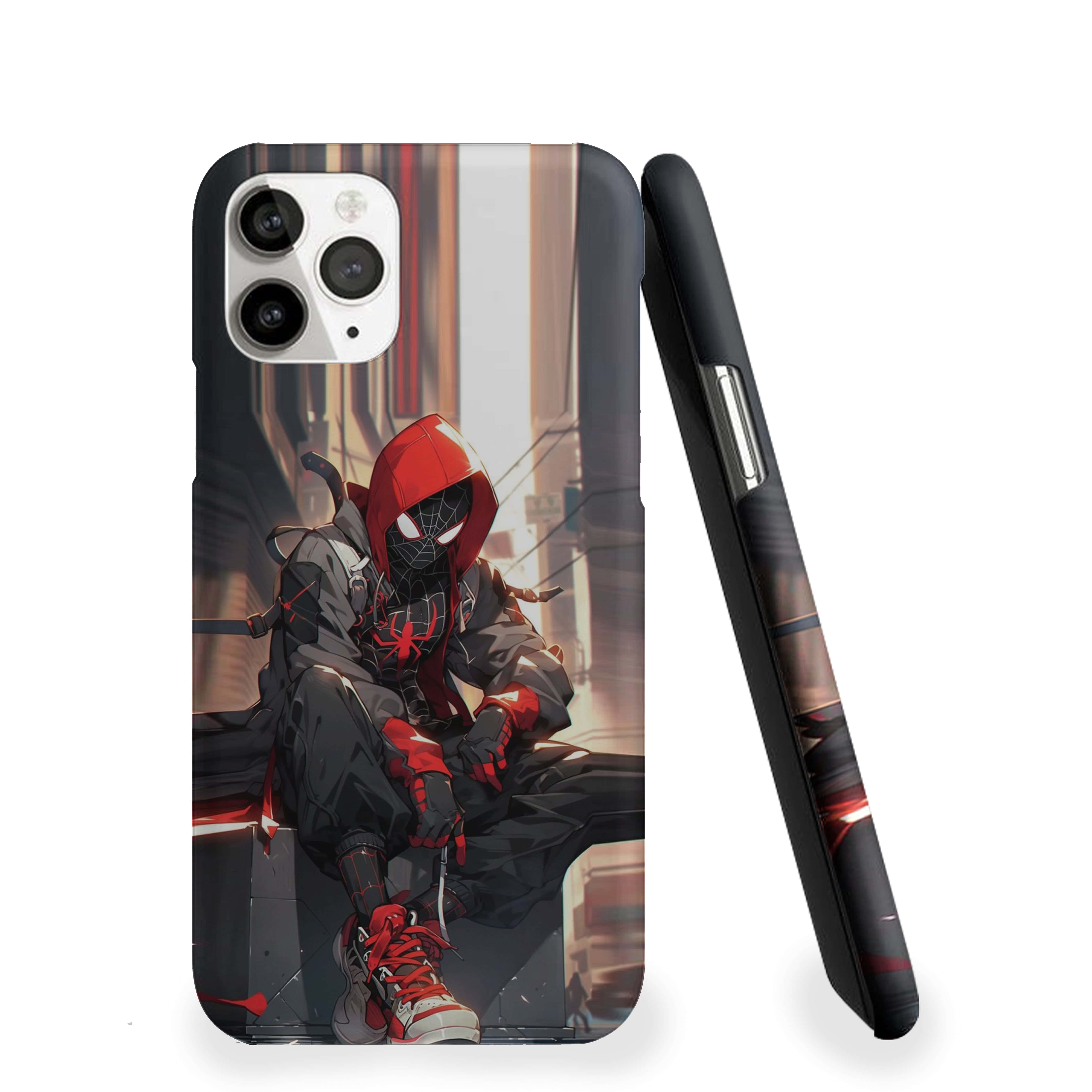Spider-Man depicted in a seated pose Phone Cover