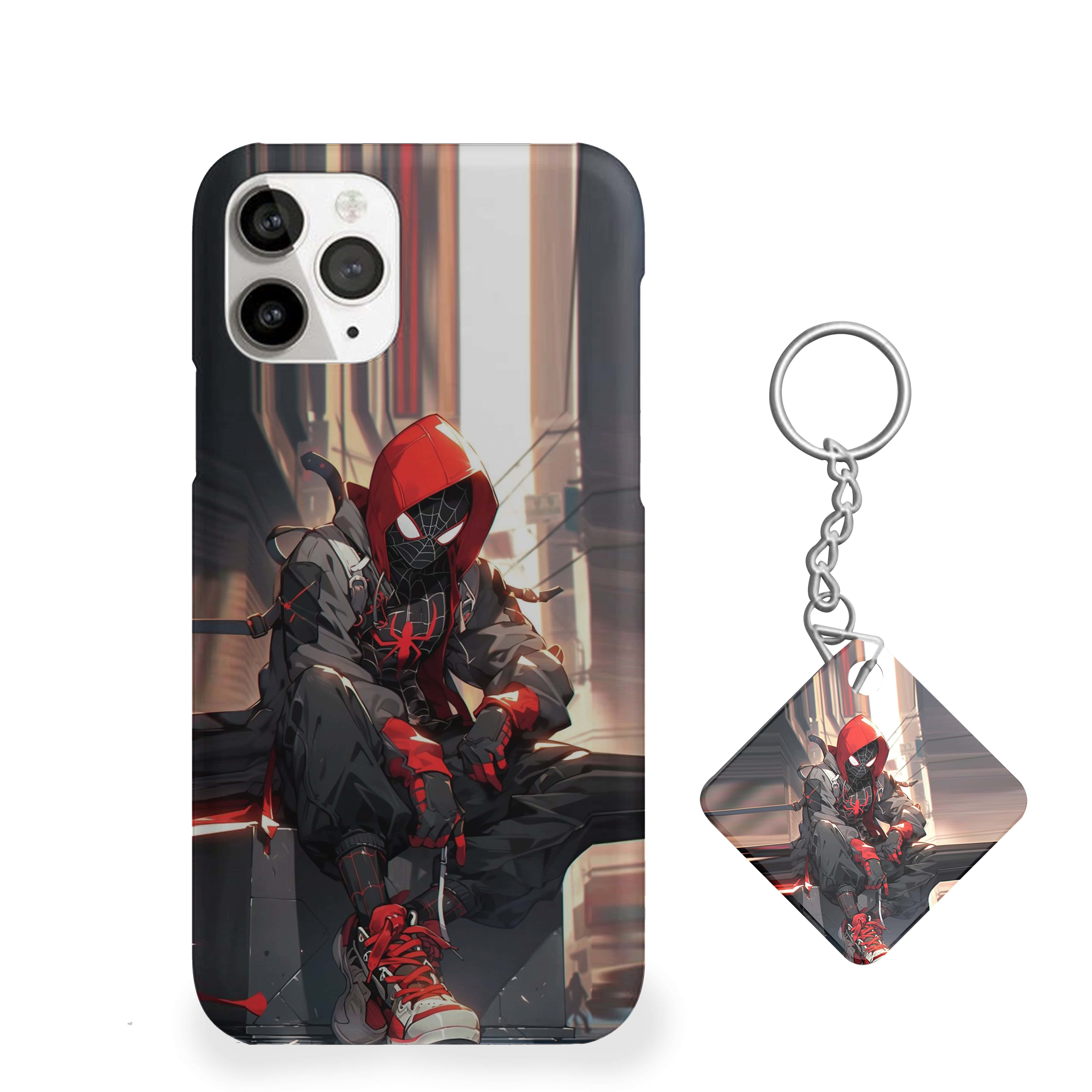 Spider-Man depicted in a seated pose Phone Cover