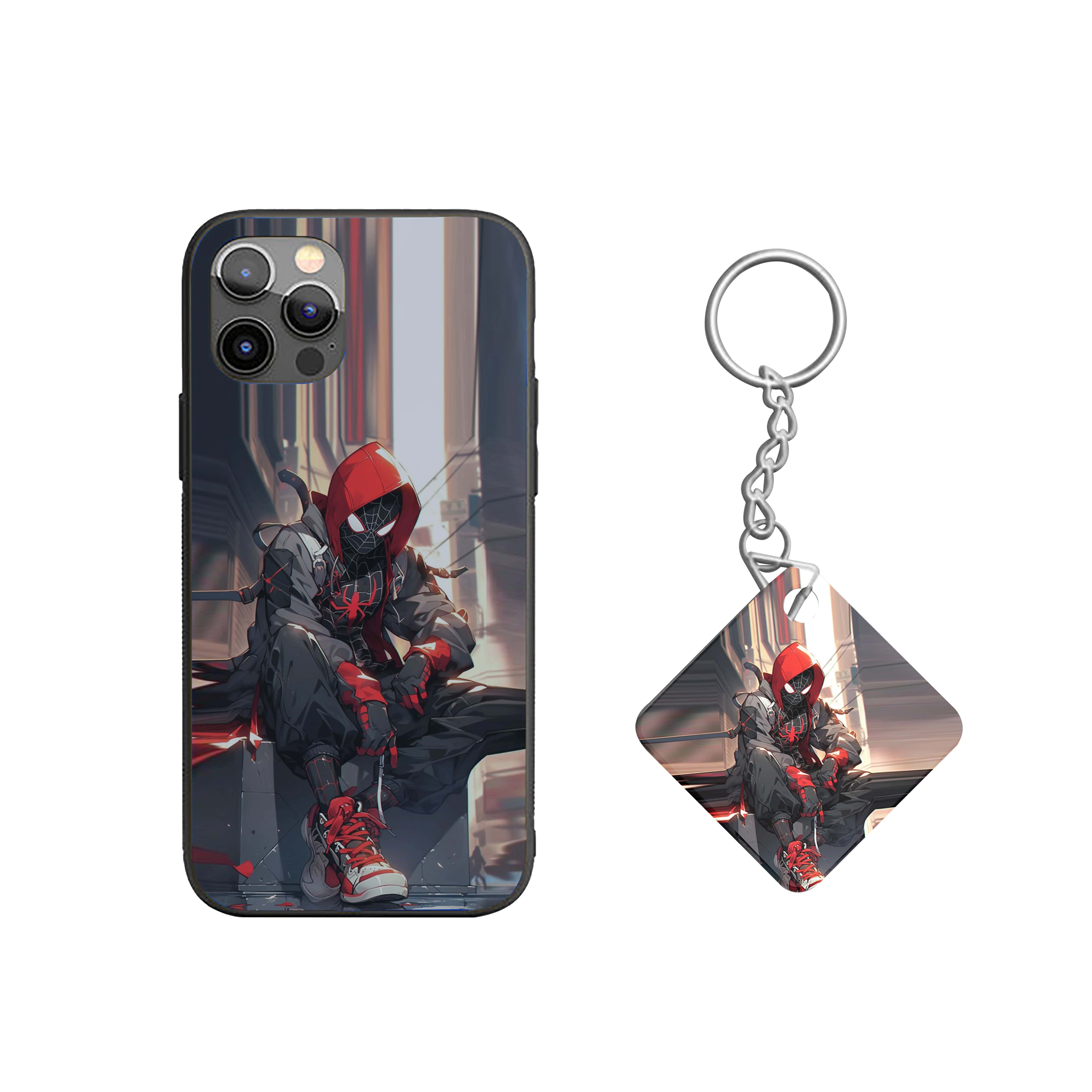 Spider-Man depicted in a seated pose Silicone Armored Phone Case
