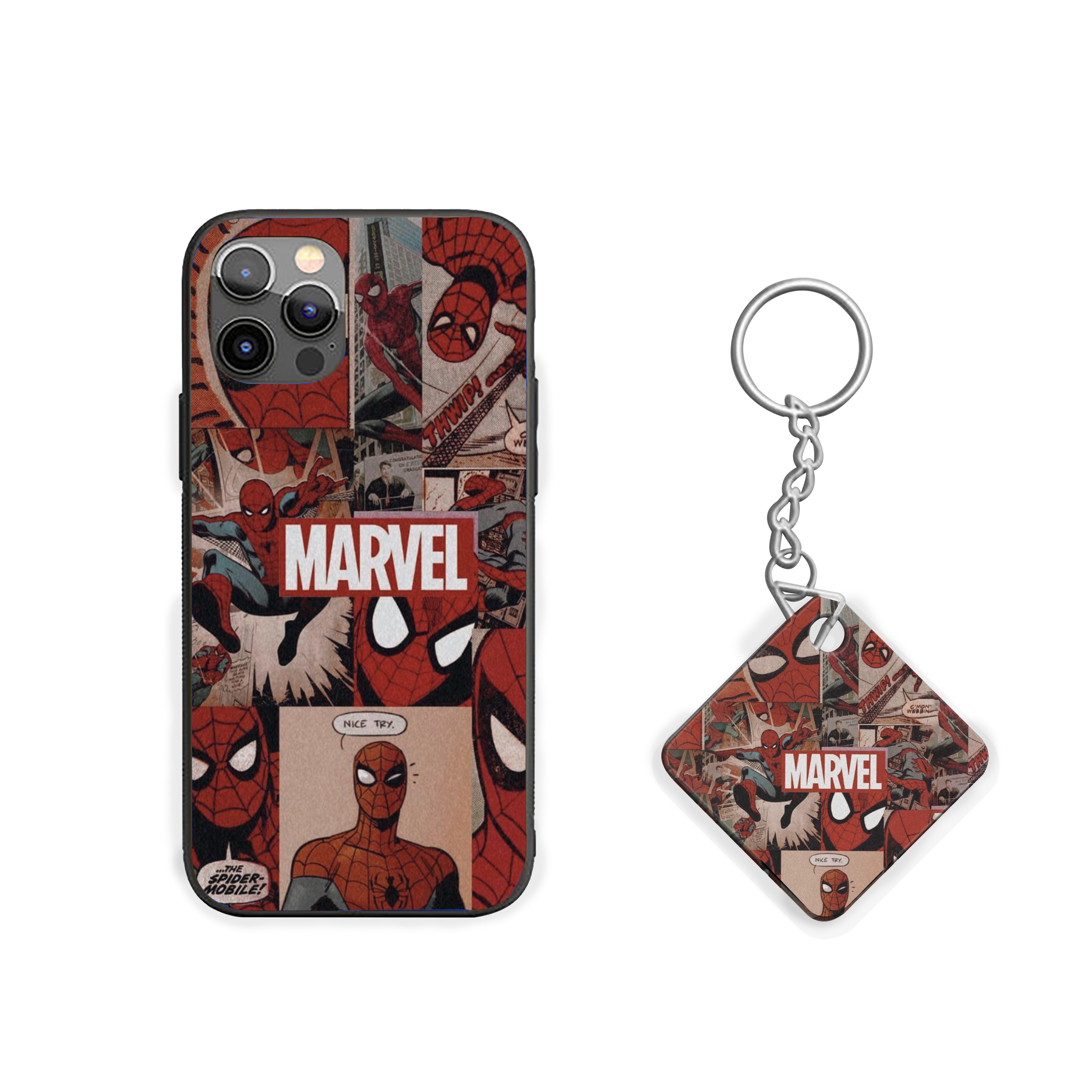 Retro Vibes Spider-Man Silicone Armored Phone Case
