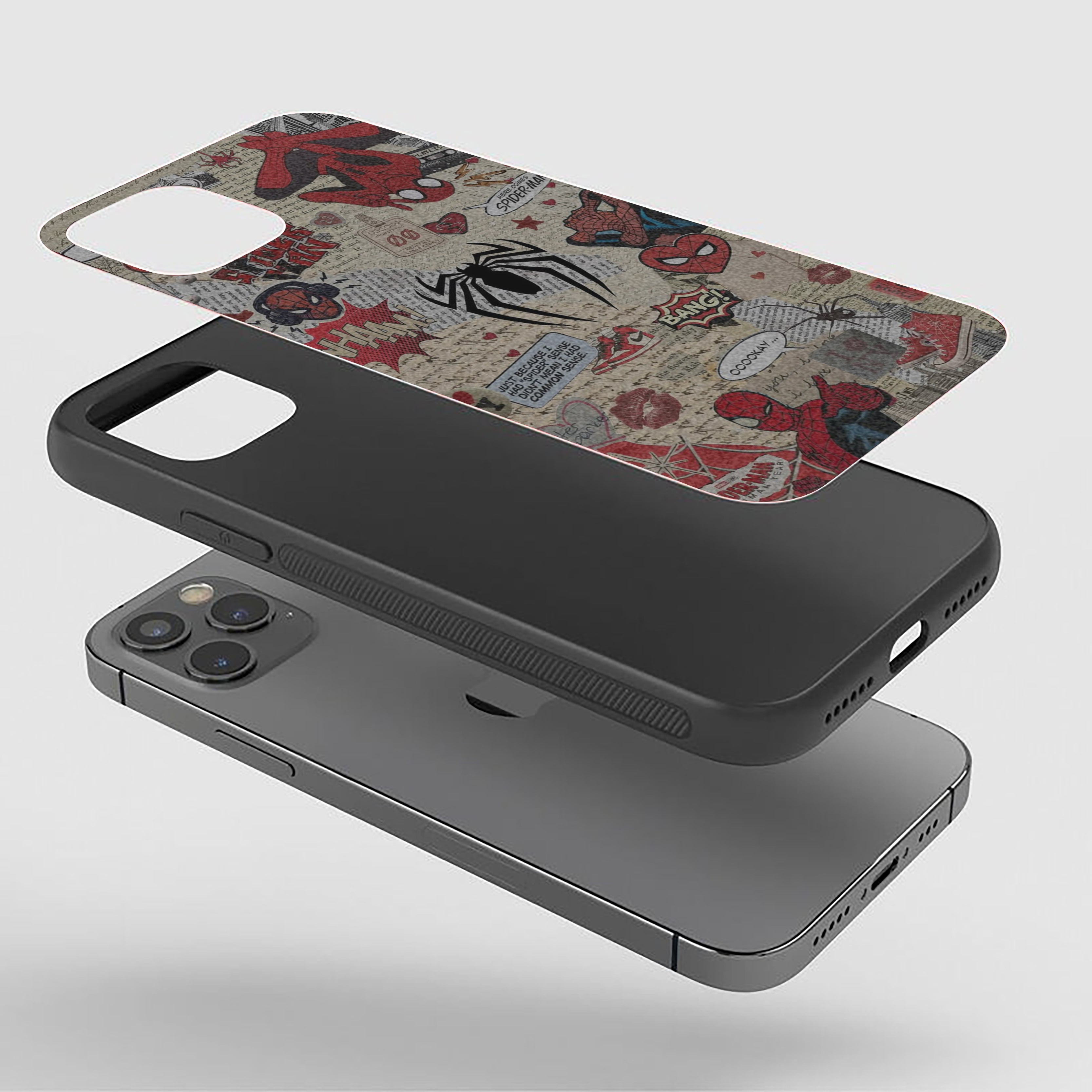 Spider-Man Comic Chaos Silicone Armored Phone Case