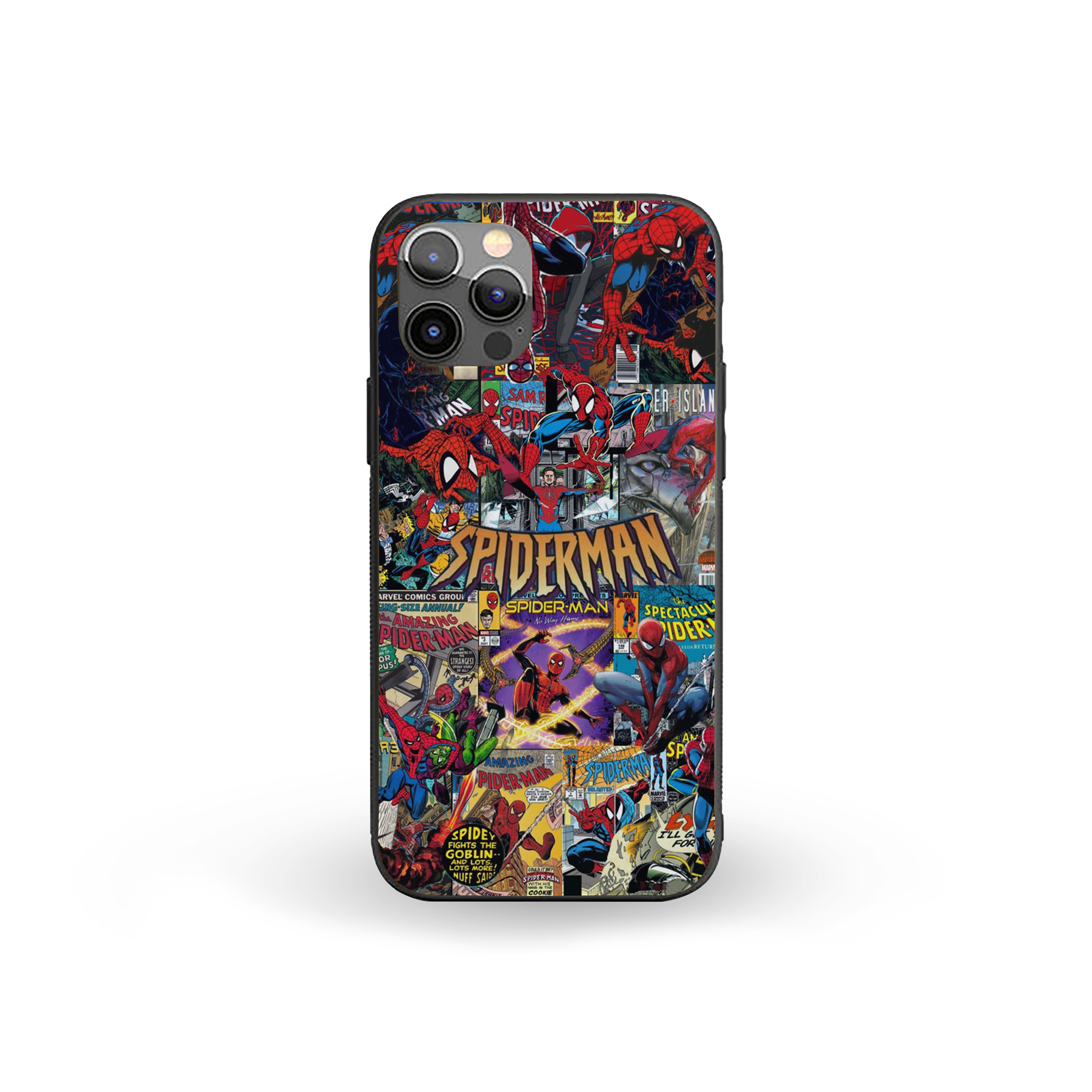 Spider-Man Classic Comic Collage Vibes Silicone Armored Phone Case