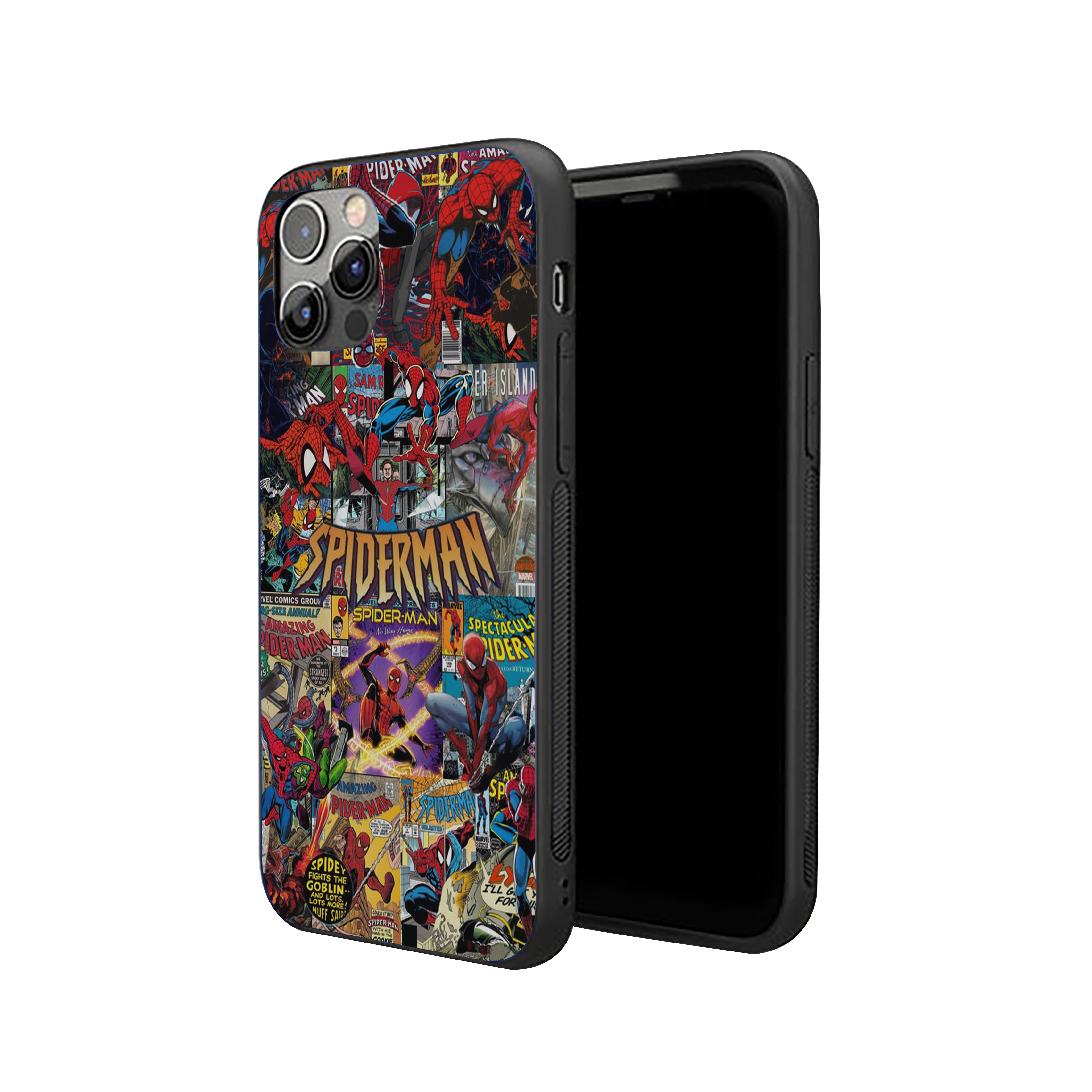 Spider-Man Classic Comic Collage Vibes Silicone Armored Phone Case