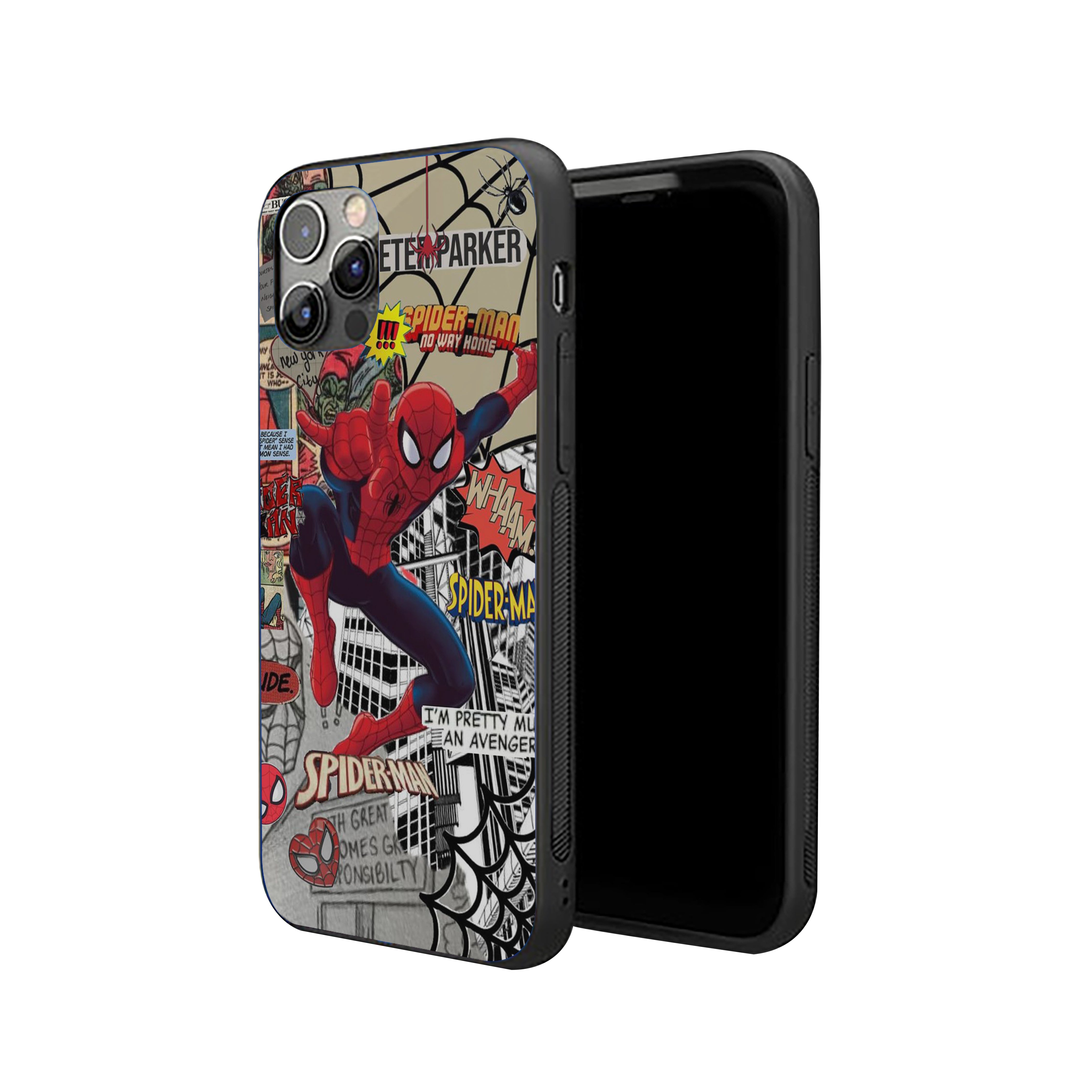 Spider-Man Comic Strip Hero Silicone Armored Phone Case