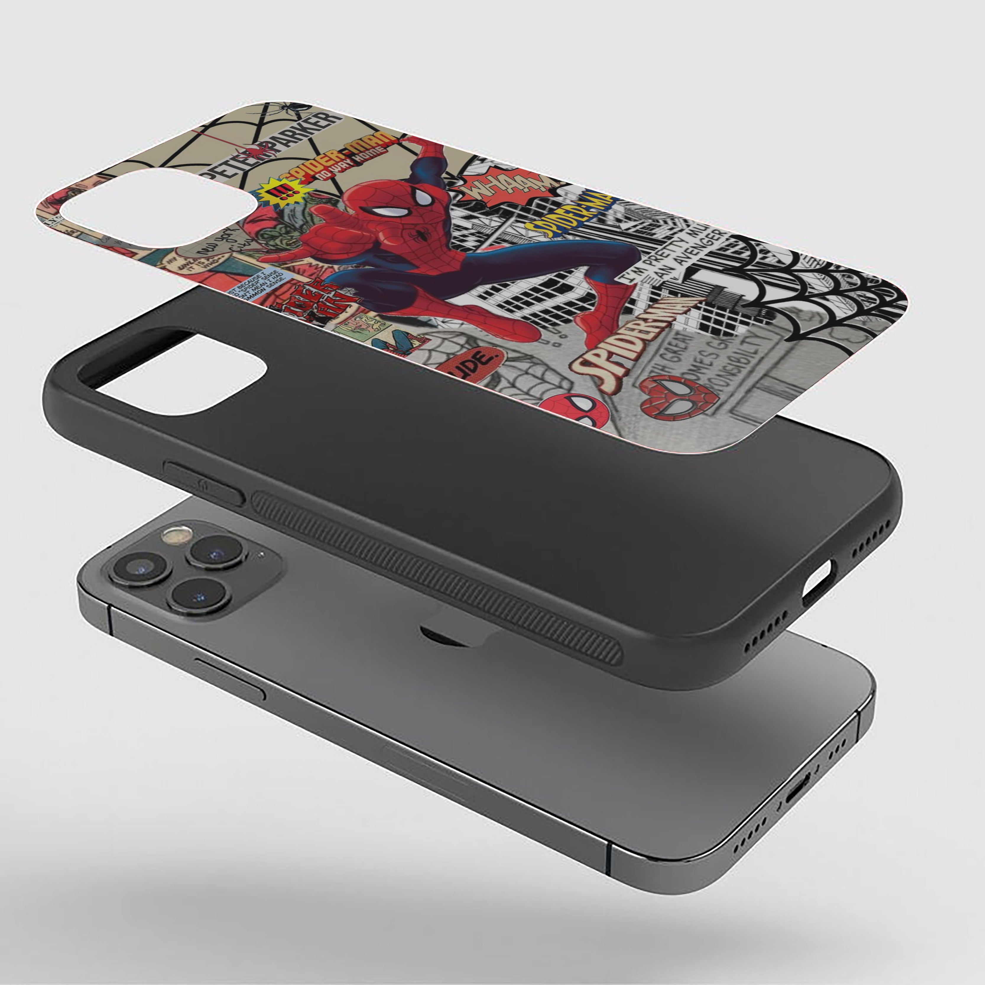 Spider-Man Comic Strip Hero Silicone Armored Phone Case
