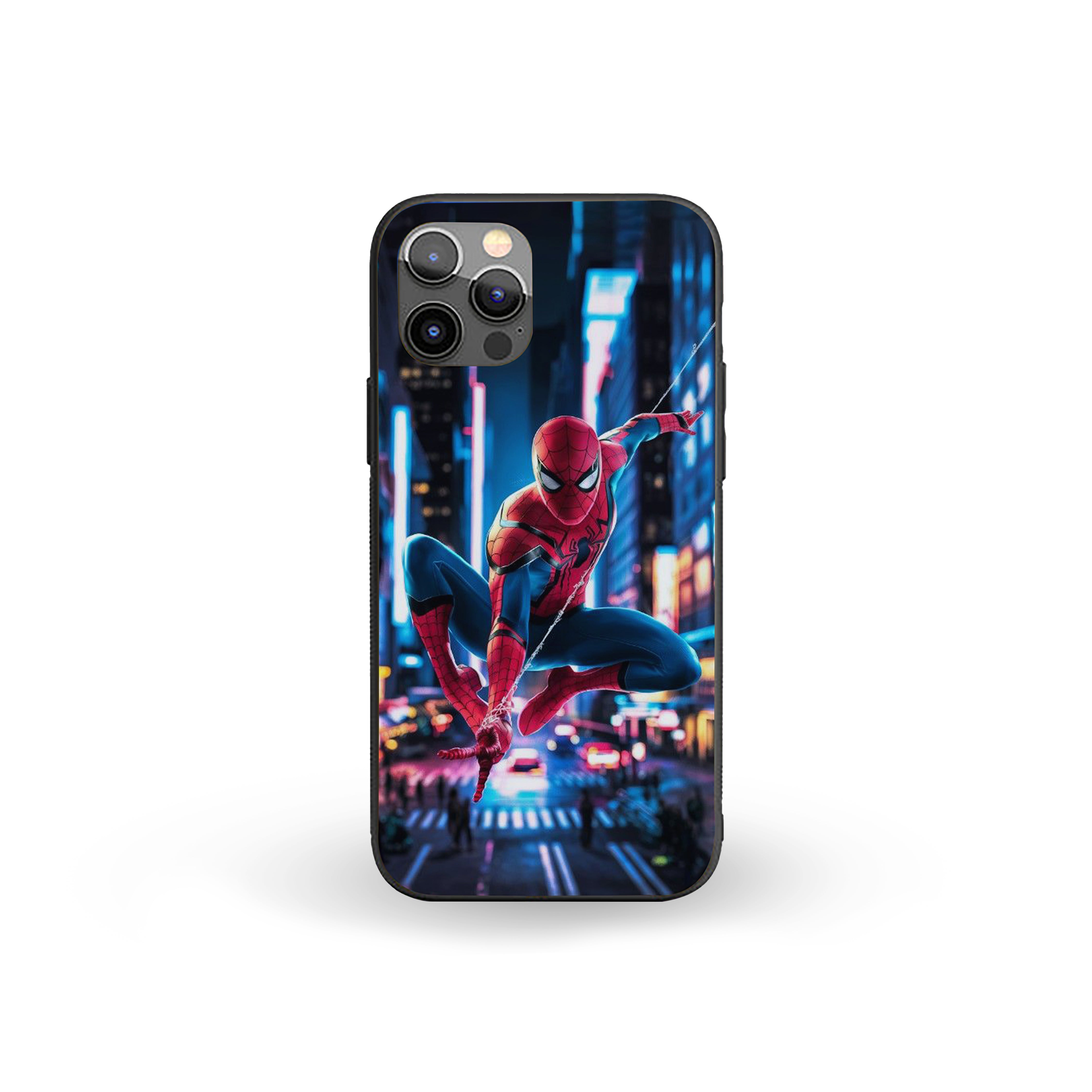 Spider-Man Neon Swing Silicone Armored Phone Case