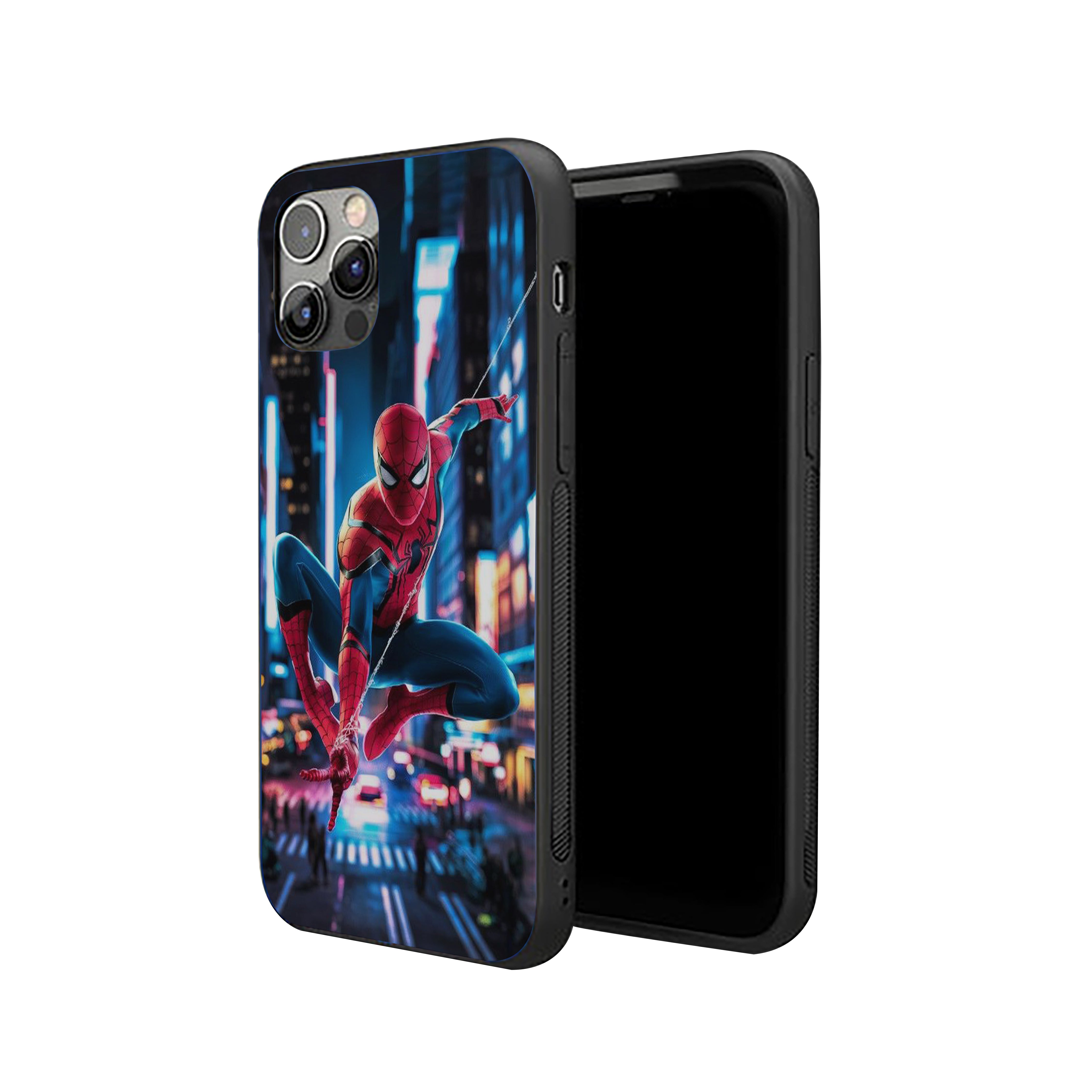 Spider-Man Neon Swing Silicone Armored Phone Case